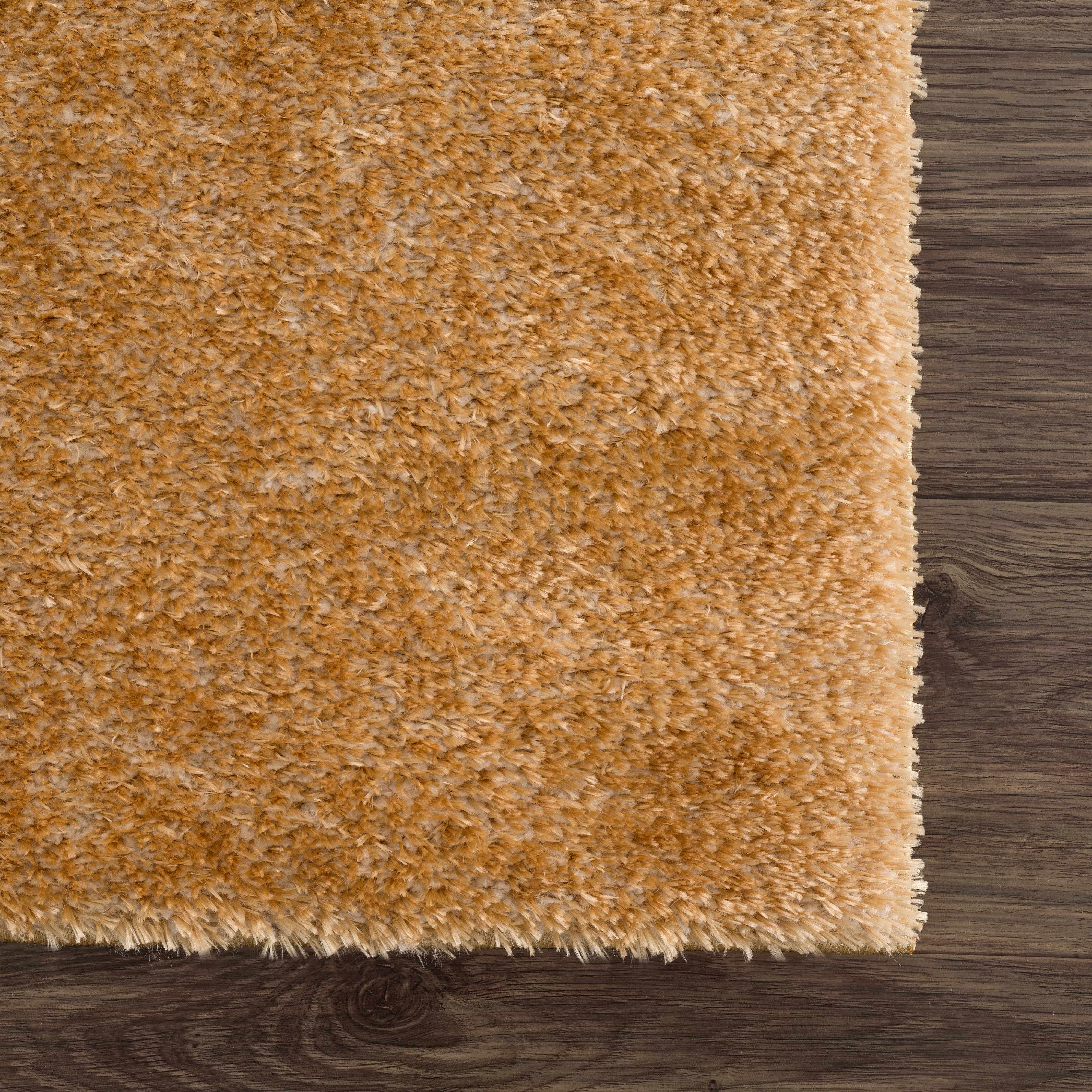 Luxurious Hauteloom Heavenly Mustard Plush Rug - Add a Touch of Elegance to Your Space