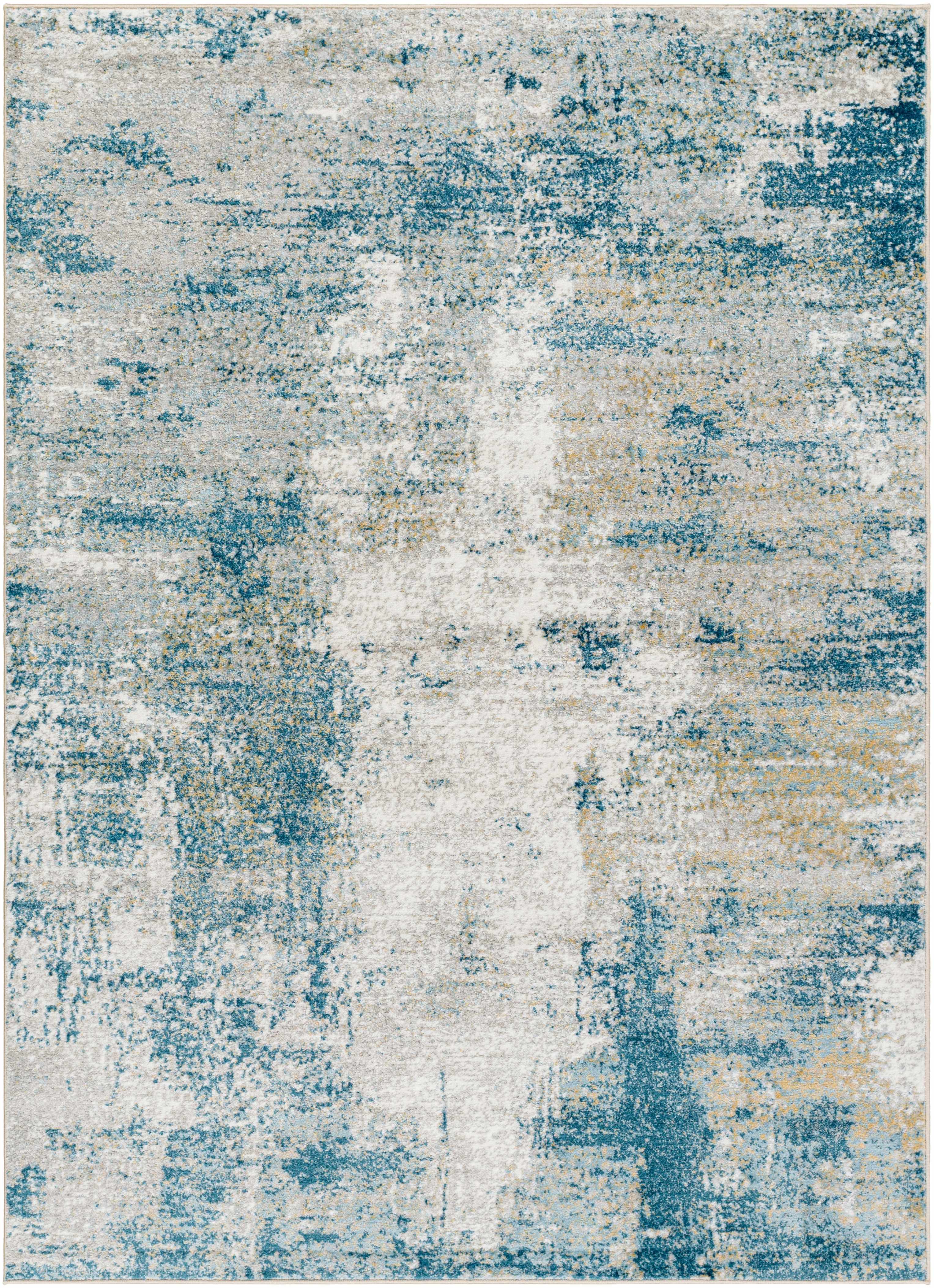 Exquisite Hauteloom Duval Blue Abstract Area Rug