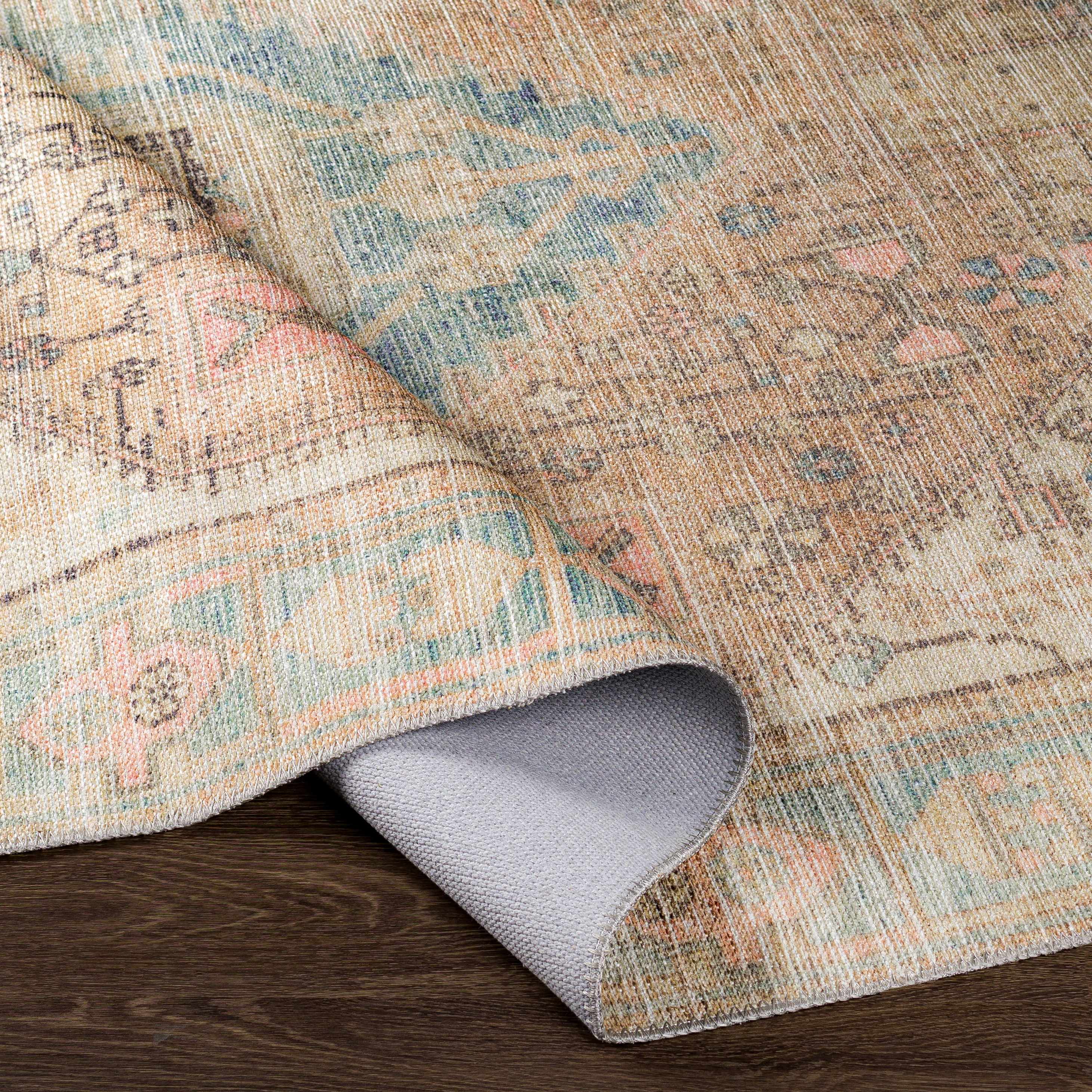 Hauteloom Baloy Vintage Area Rug - Light Olive: Add a Touch of Boho Elegance to Your Space