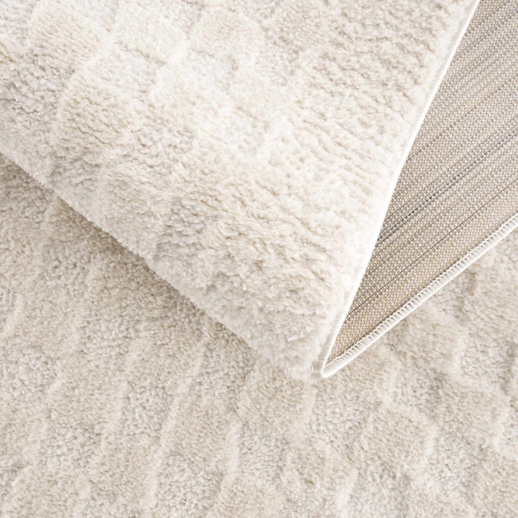 Luxurious Hauteloom Leryn Ivory Checkered Area Rug - Transform Your Space