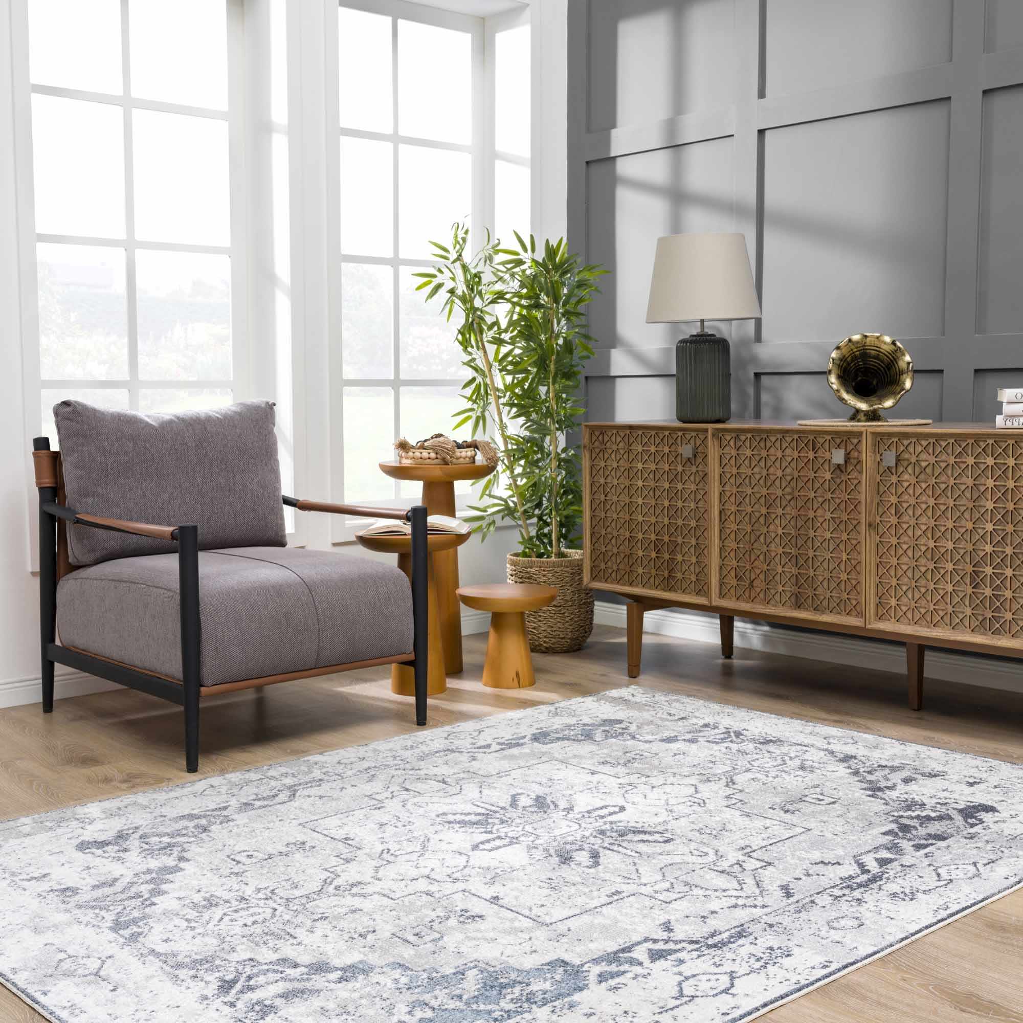 Luxurious Ivory Hera Washable Area Rug - Transform Your Space