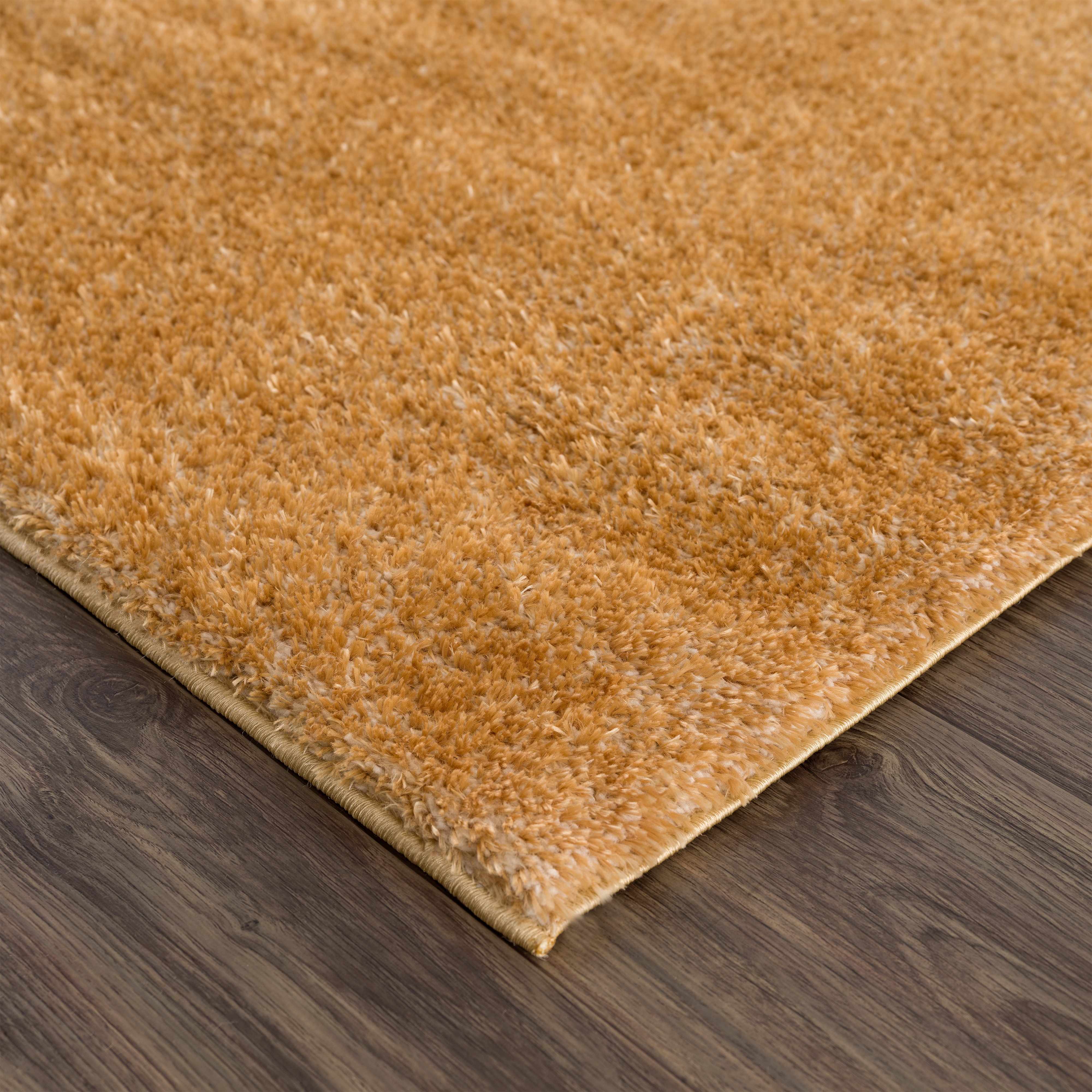 Luxurious Hauteloom Heavenly Mustard Plush Rug - Add a Touch of Elegance to Your Space