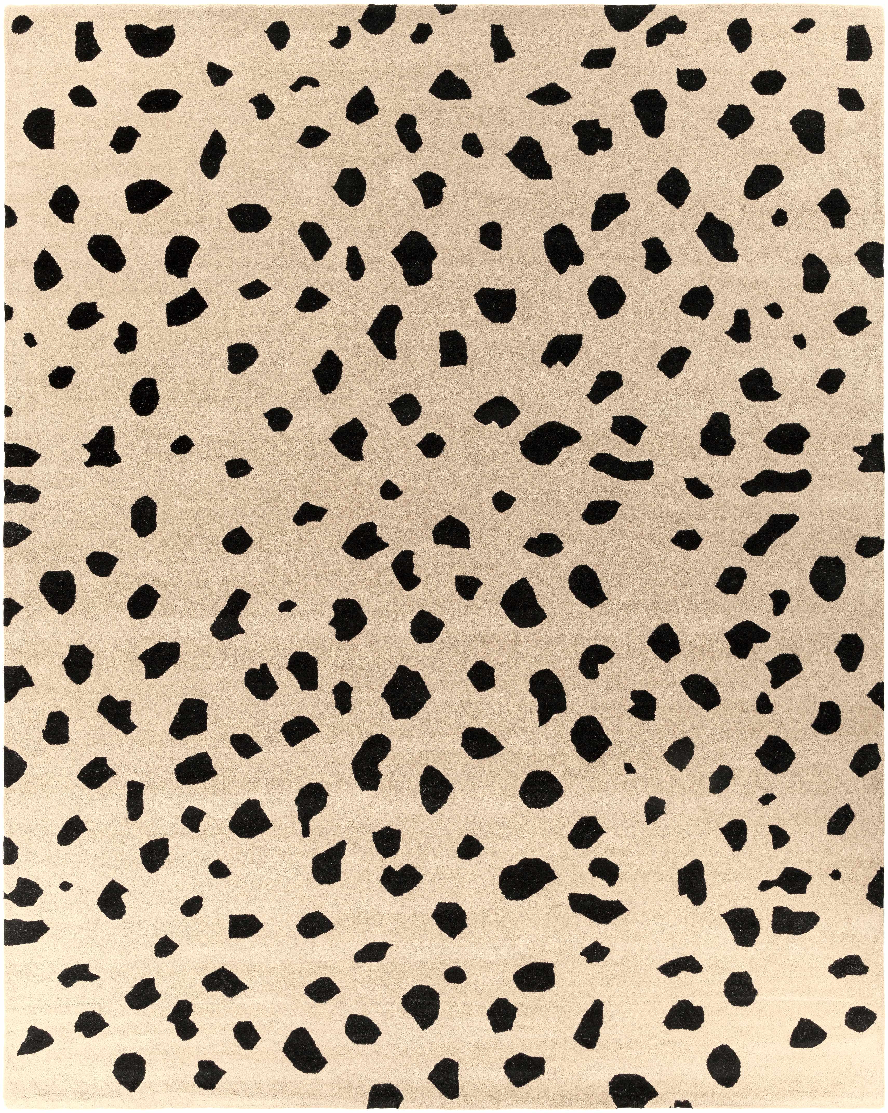 Luxurious Hauteloom Guiseley Dalmatian-Inspired Wool Area Rug