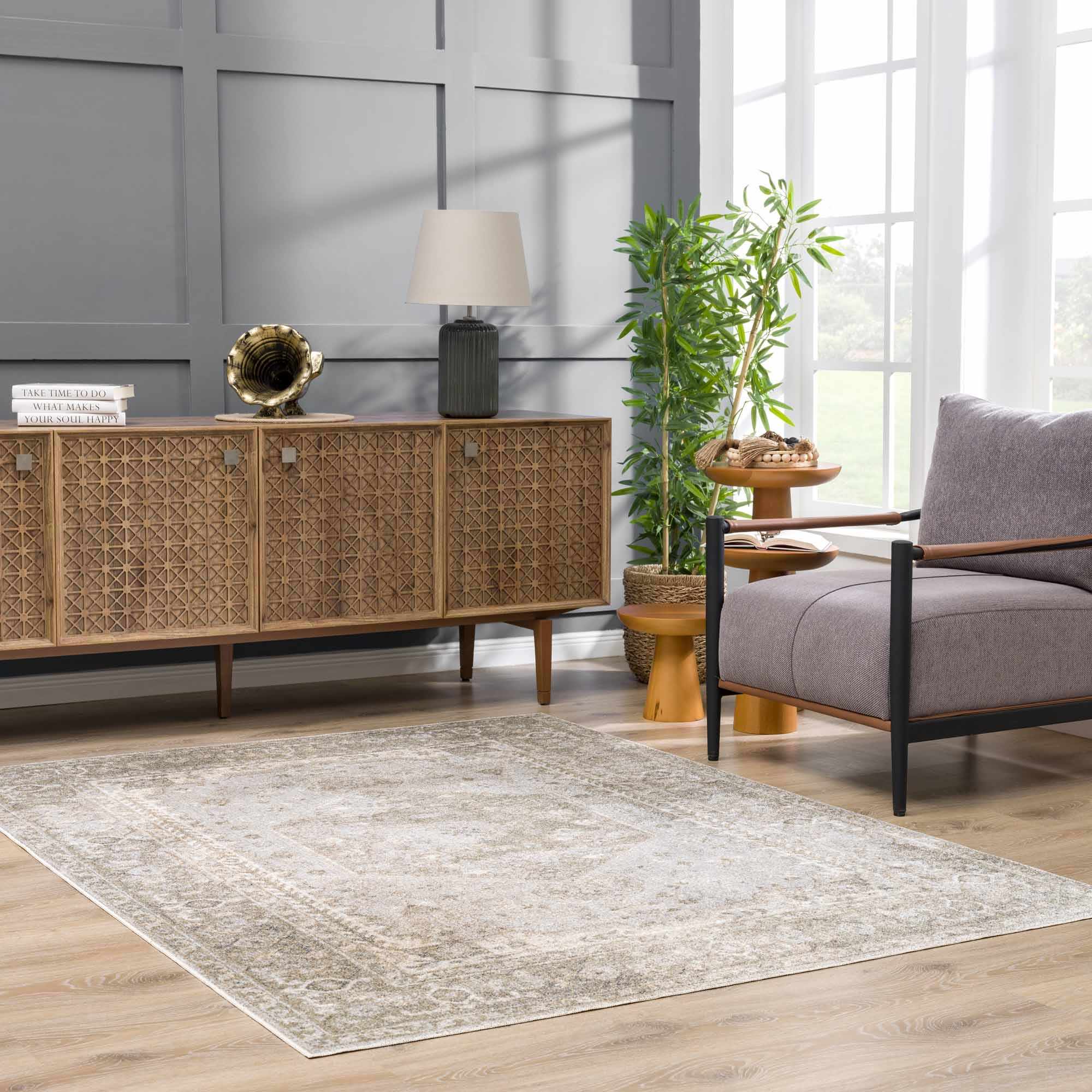 Gael Cream Washable Area Rug by Hauteloom - A Stylish and Practical Addition to Your Space