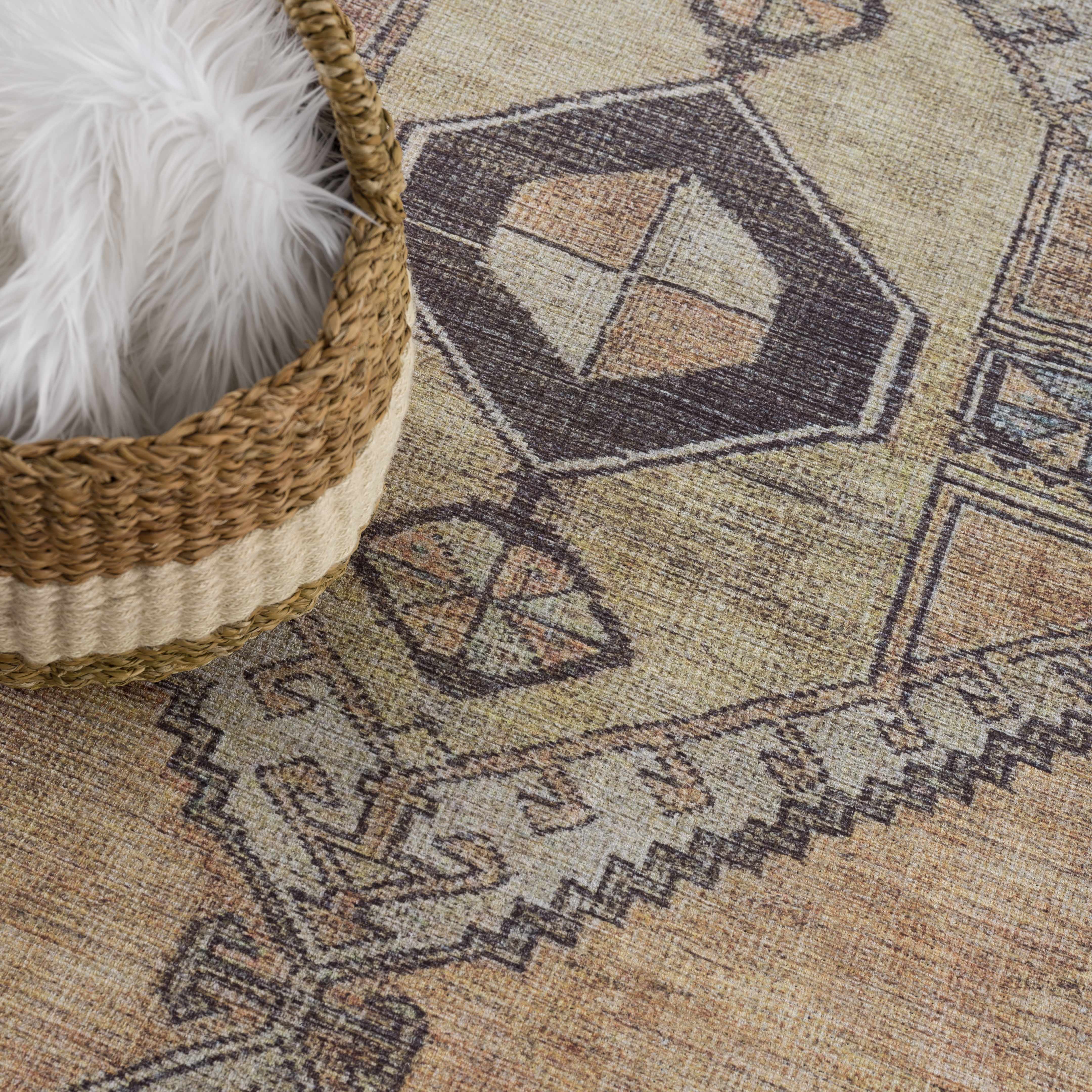 Hauteloom Medinah Washable Luxury Runner & Area Rug