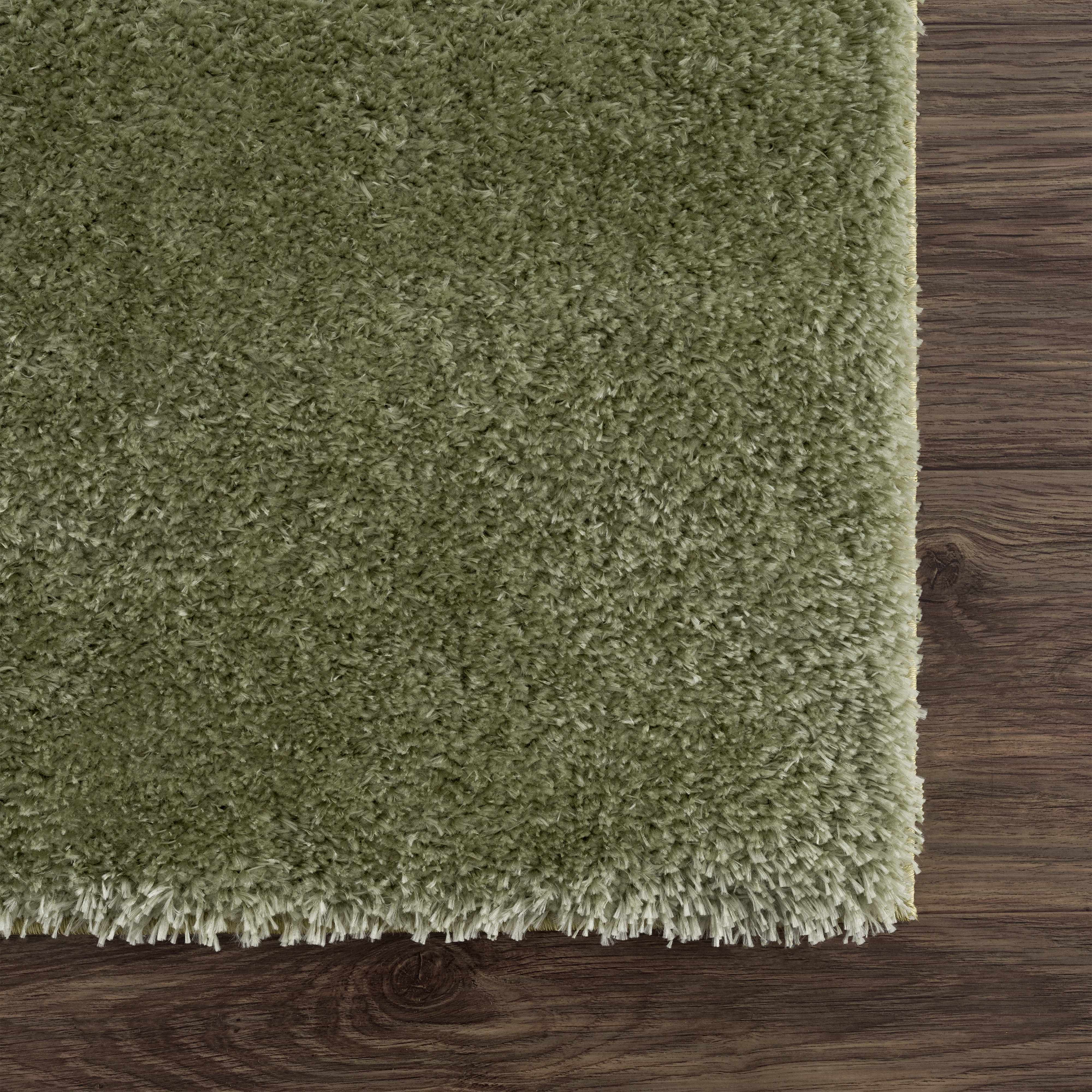 Indulge in Luxury with Hauteloom Heavenly Solid Green Plush Rug
