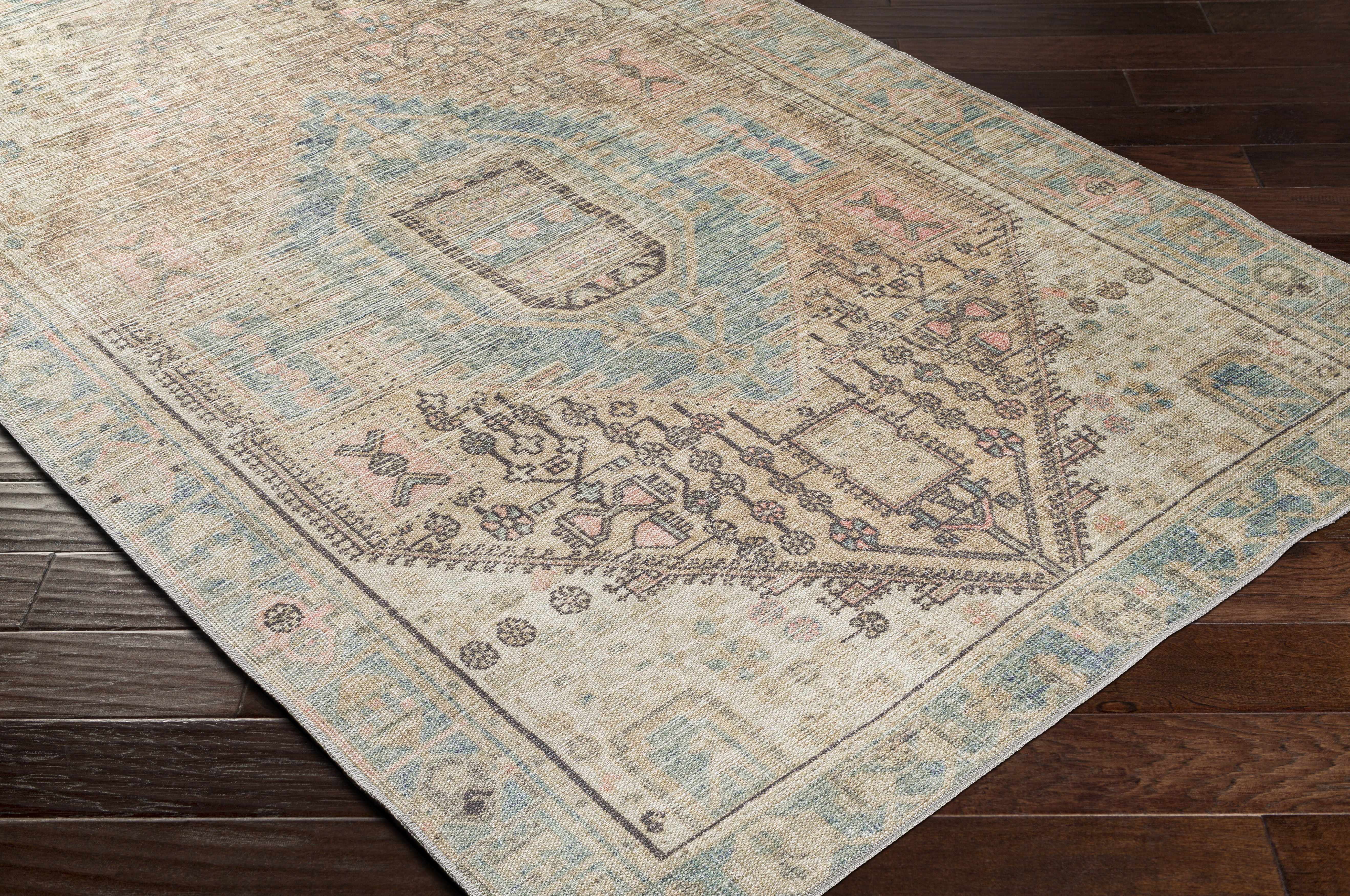 Hauteloom Baloy Vintage Area Rug - Light Olive: Add a Touch of Boho Elegance to Your Space