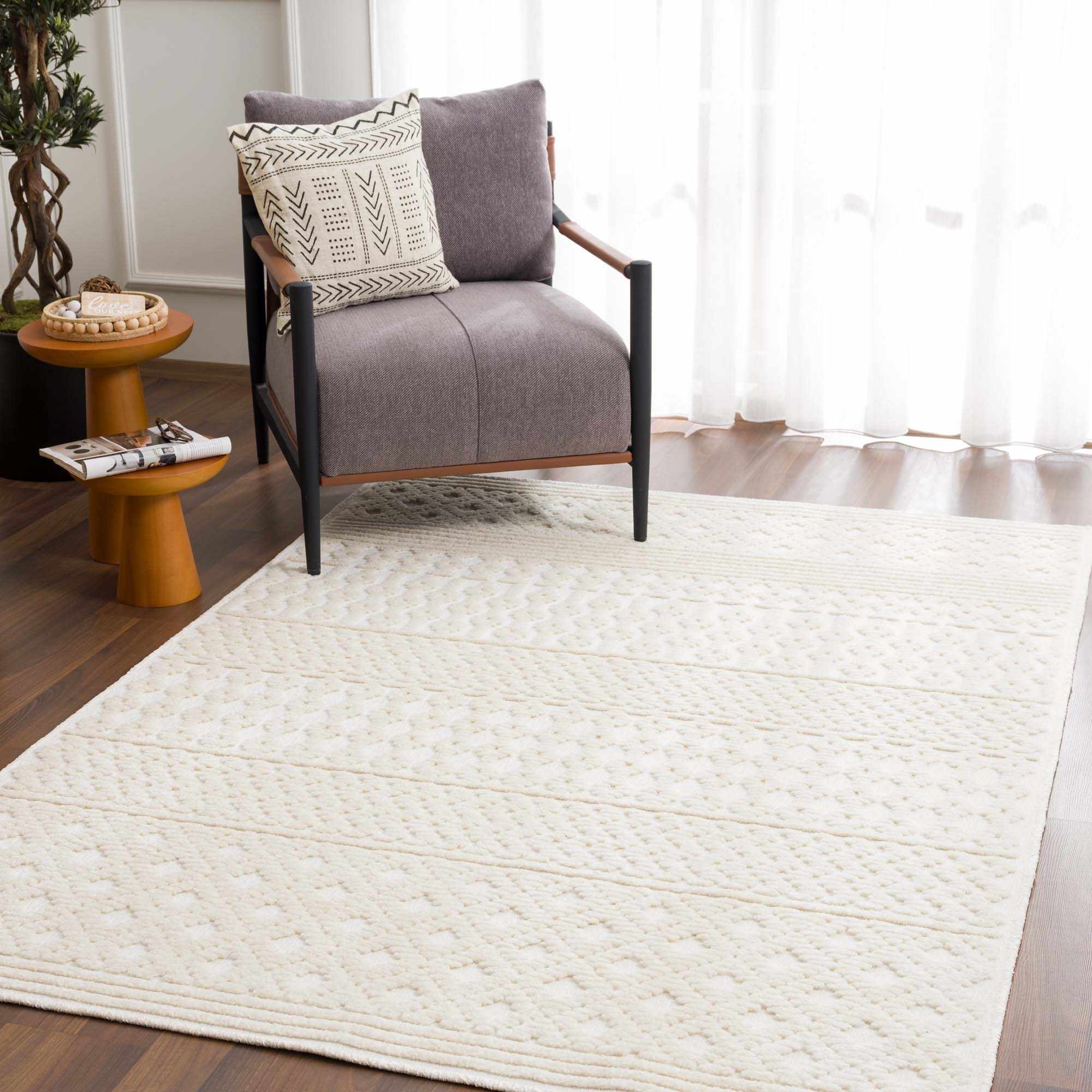 Refresh Your Space with Hauteloom Drago White Washable Area Rug