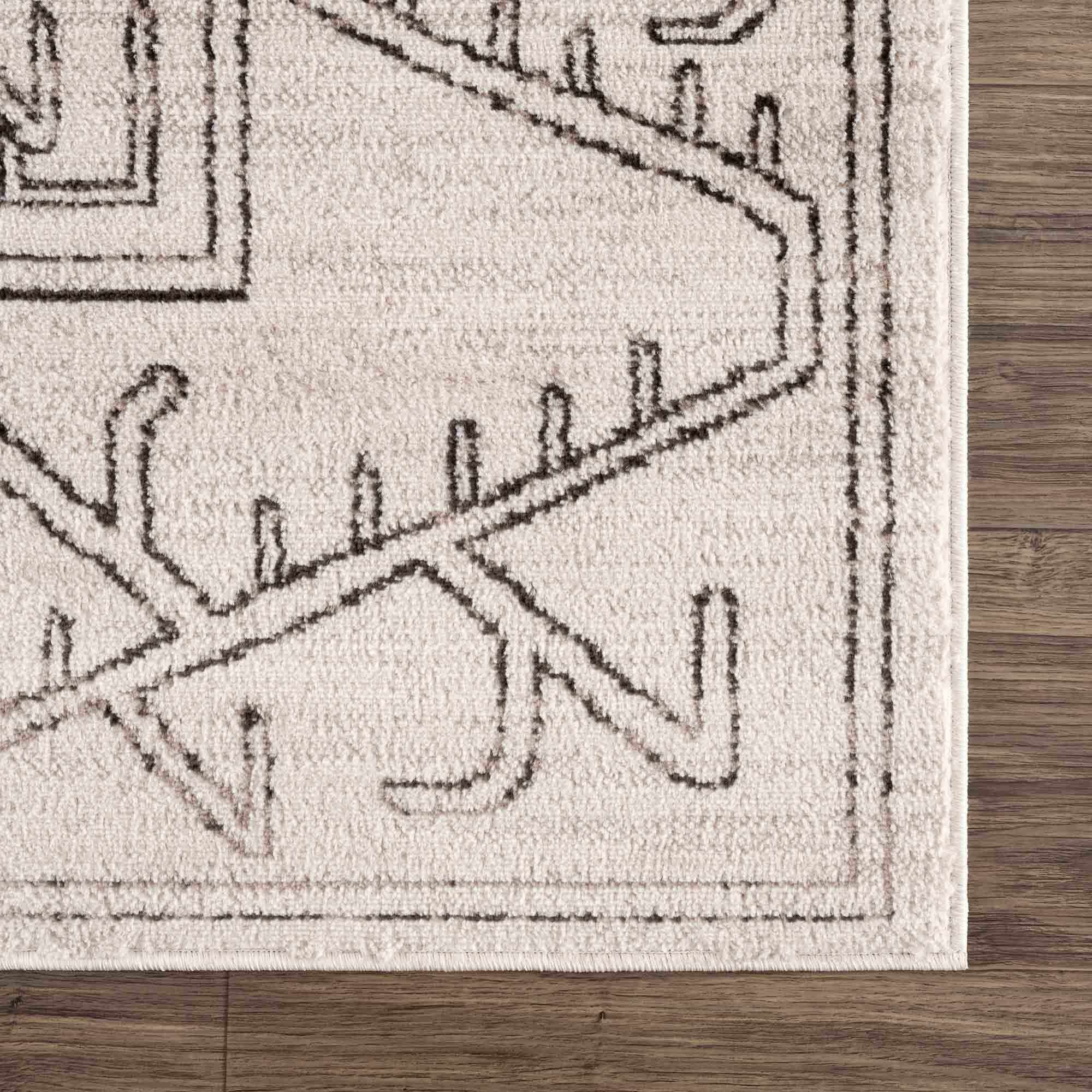 Hauteloom Divya Cream Tribal Rug - A Stunning Performance Piece