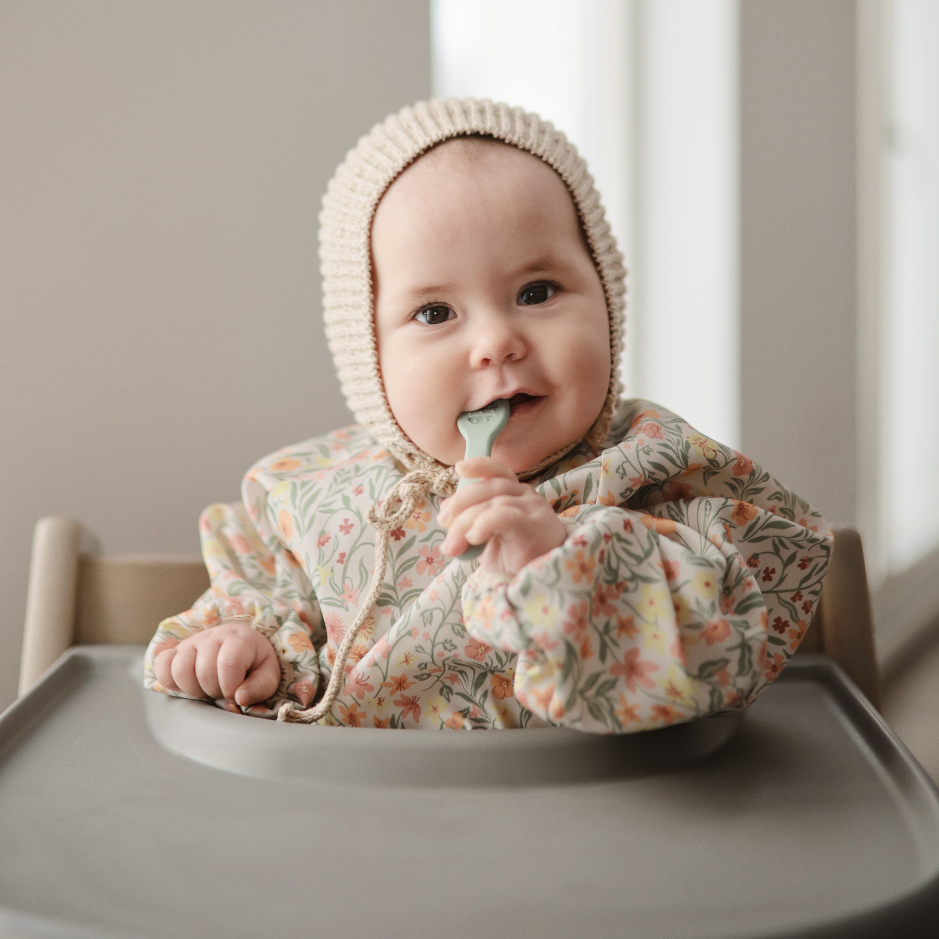 Messy Moments Made Easy: Mushie Long Sleeve Bib