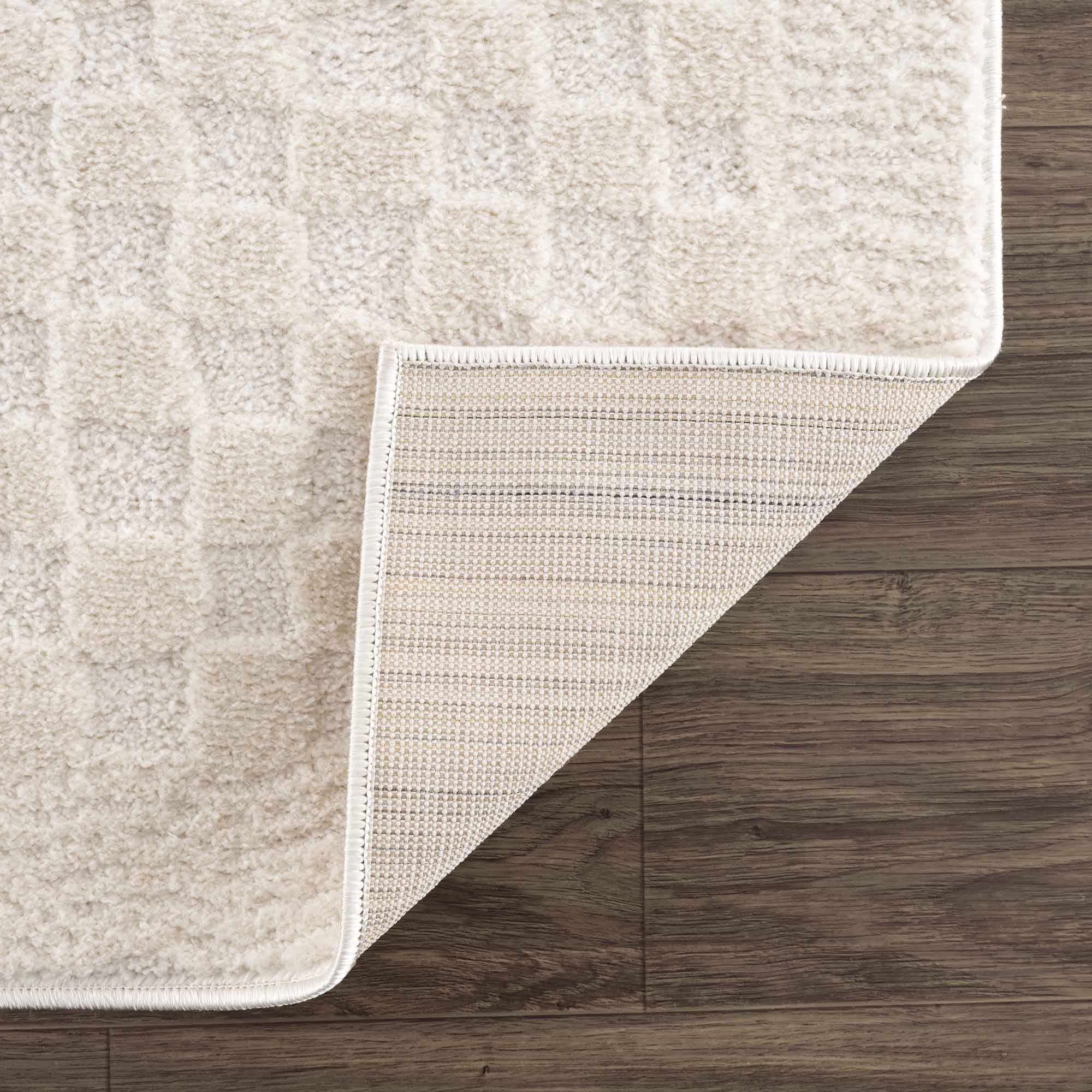 Luxurious Hauteloom Leryn Ivory Checkered Area Rug - Transform Your Space