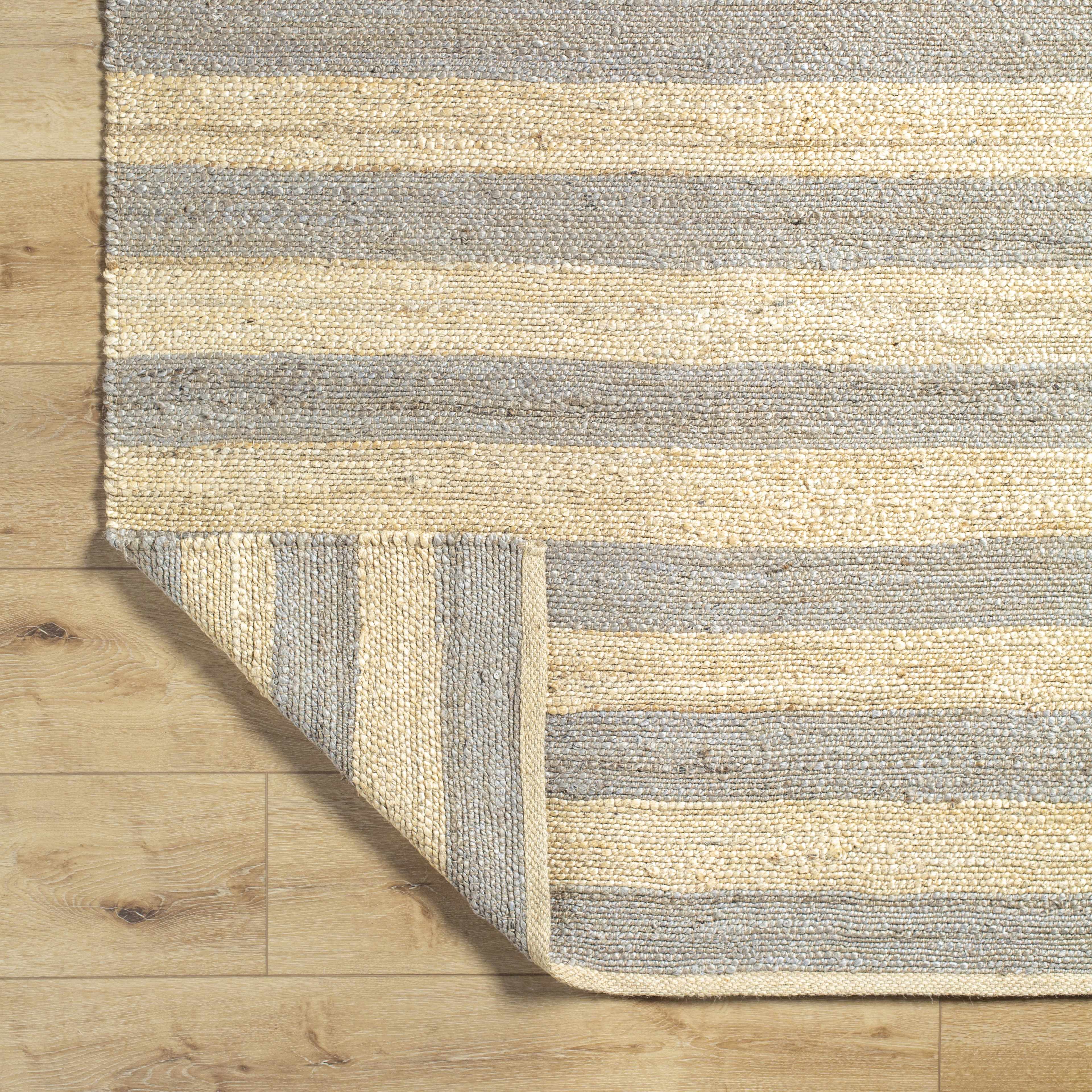 Exquisite Hauteloom Ilkay Block Stripe Jute Rug