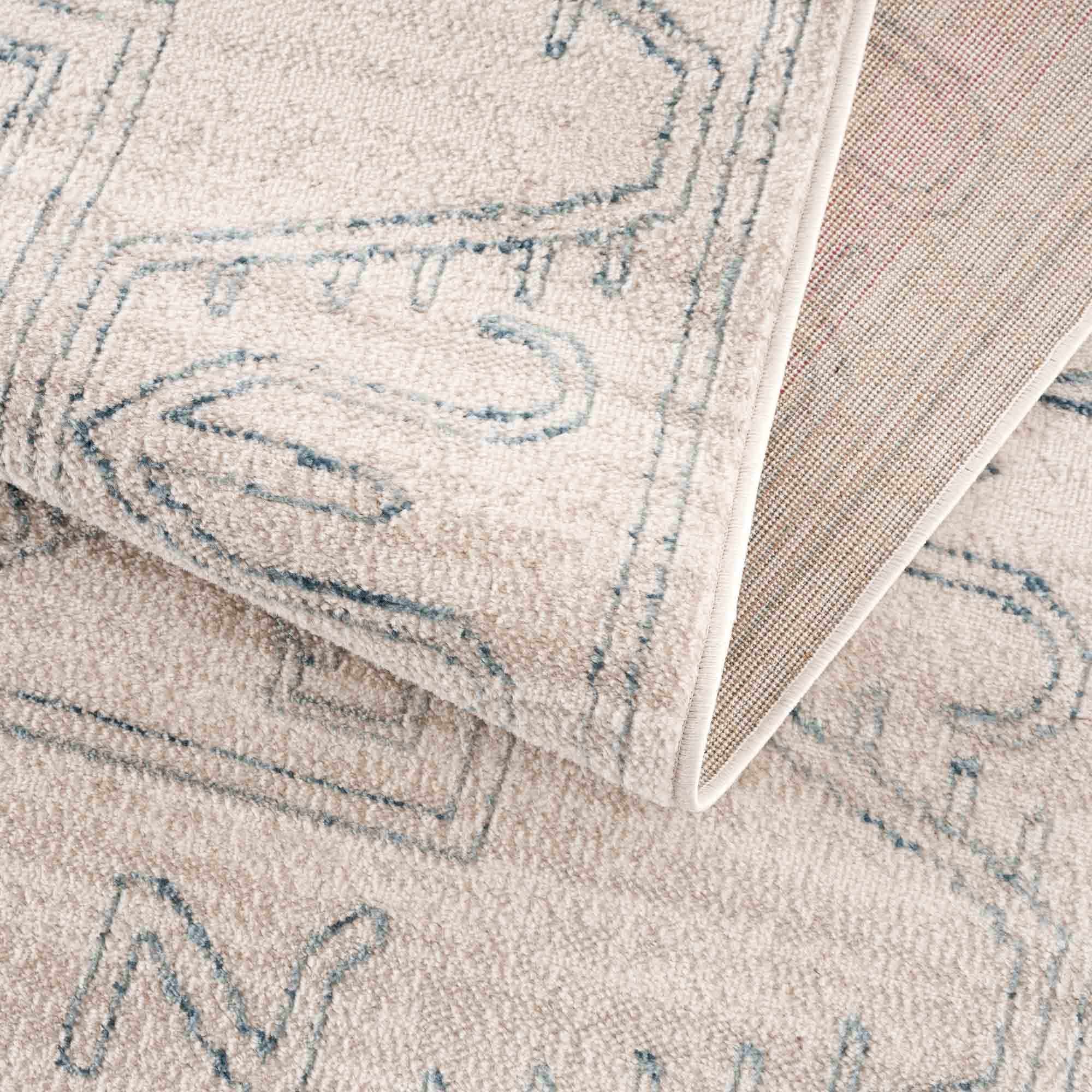 Indulge in Style with Hauteloom Divya Cream & Silver Blue Area Rug