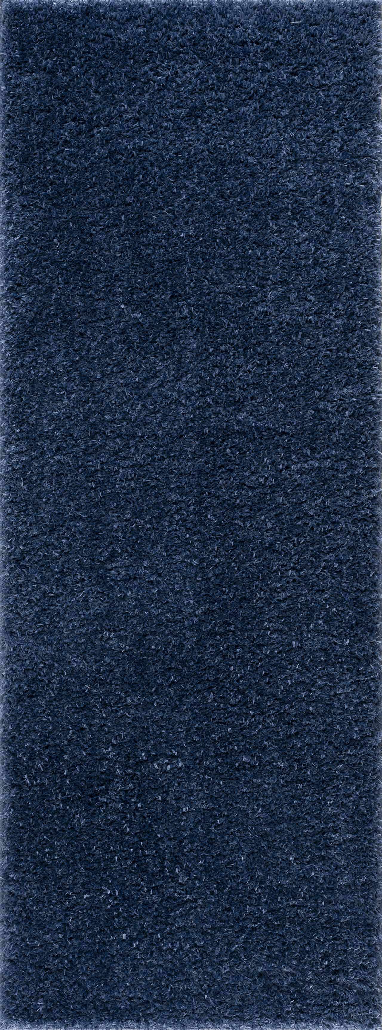 Luxurious Hauteloom Faina Dark Blue Shag Rug - Effortlessly Washable