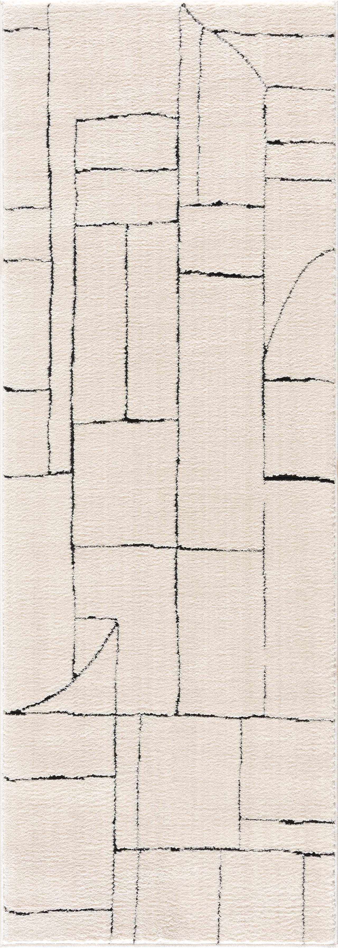 Elegant Hauteloom Keats Black & White Area Rug