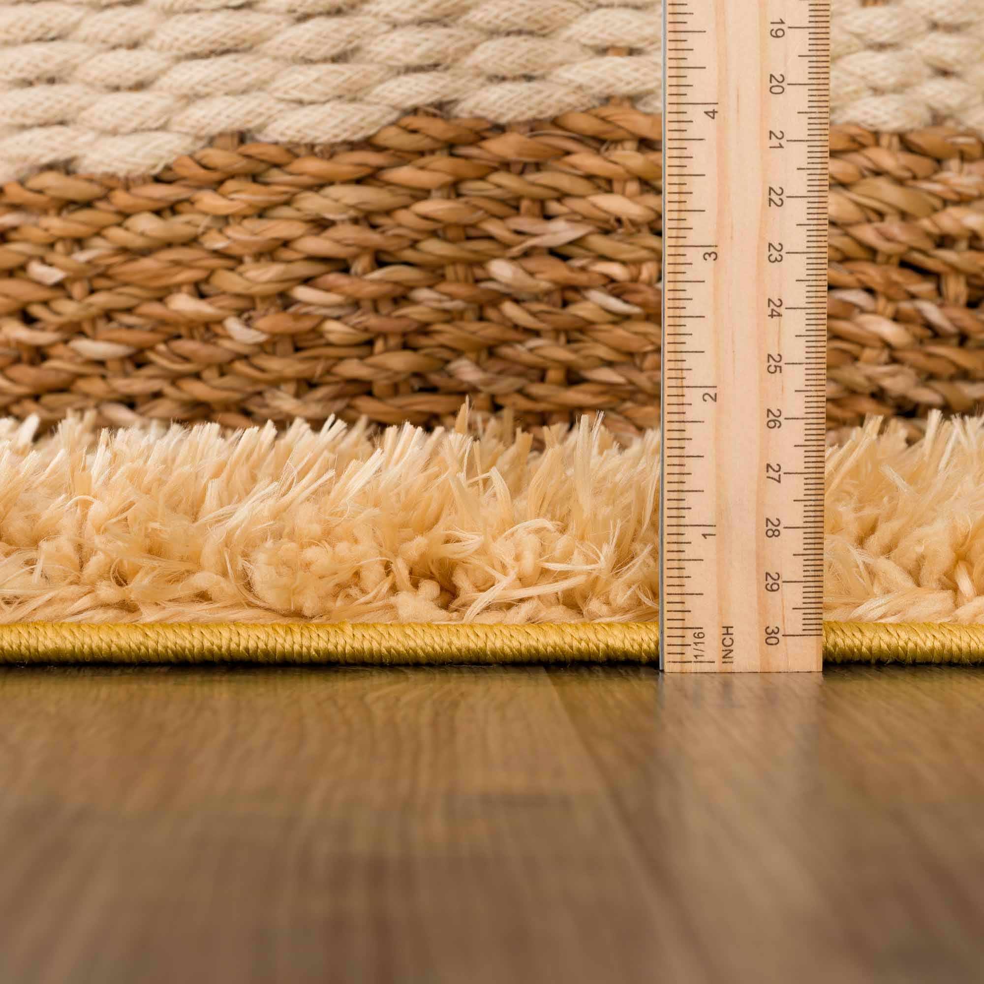 Gorgeous Gold Shag Rug - Washable Luxury from Hauteloom's Faina Collection