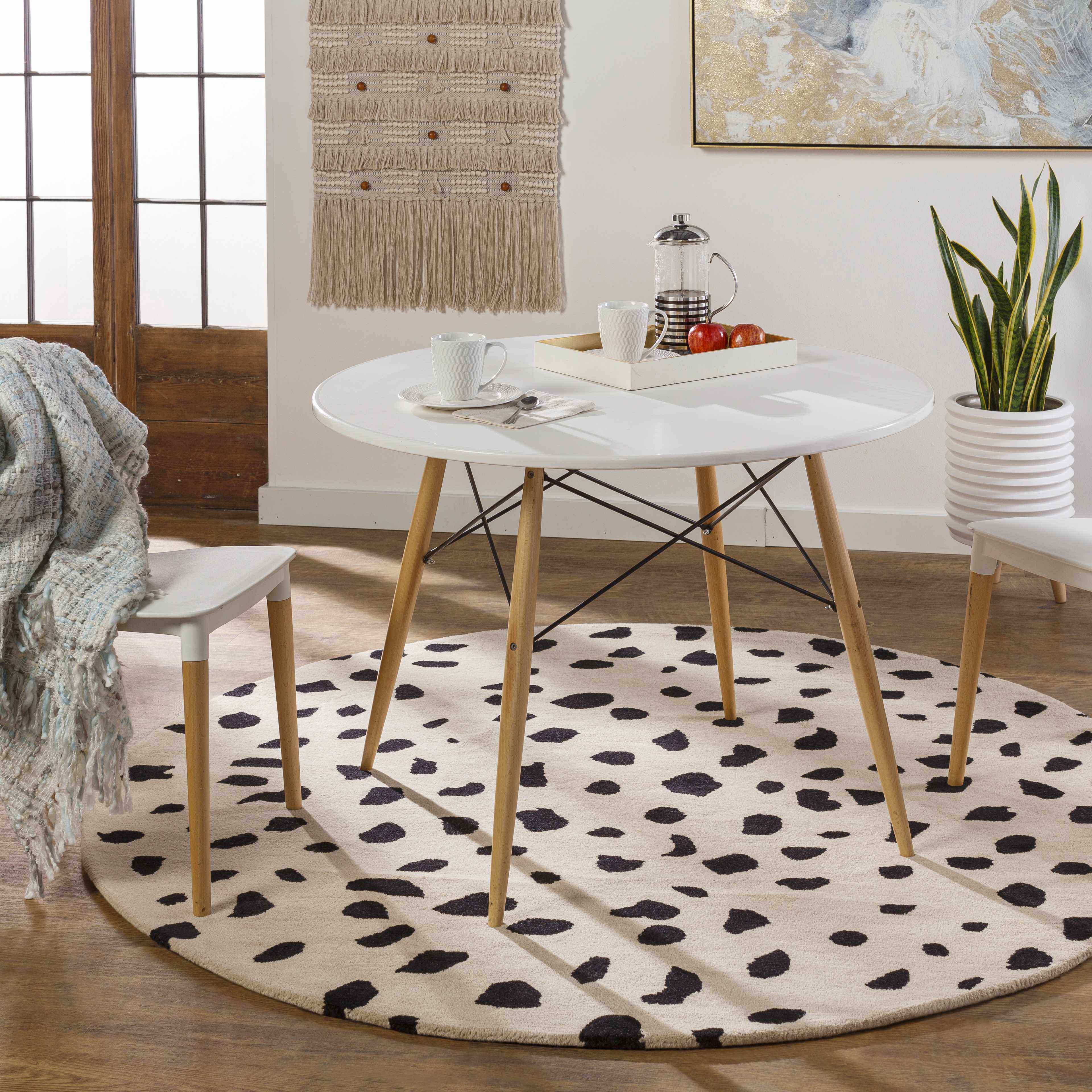 Luxurious Hauteloom Guiseley Dalmatian-Inspired Wool Area Rug