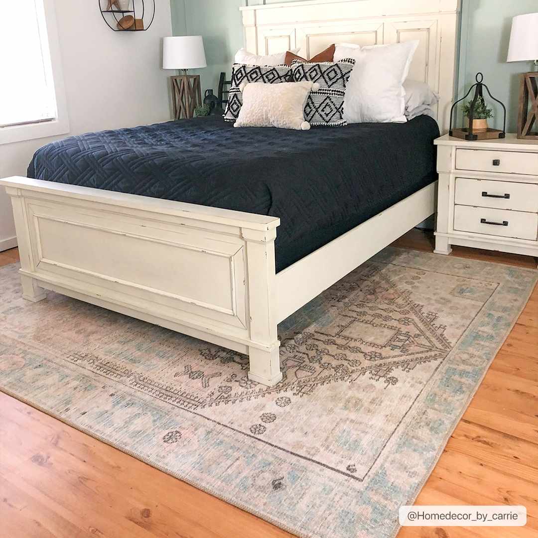 Hauteloom Baloy Vintage Area Rug - Light Olive: Add a Touch of Boho Elegance to Your Space
