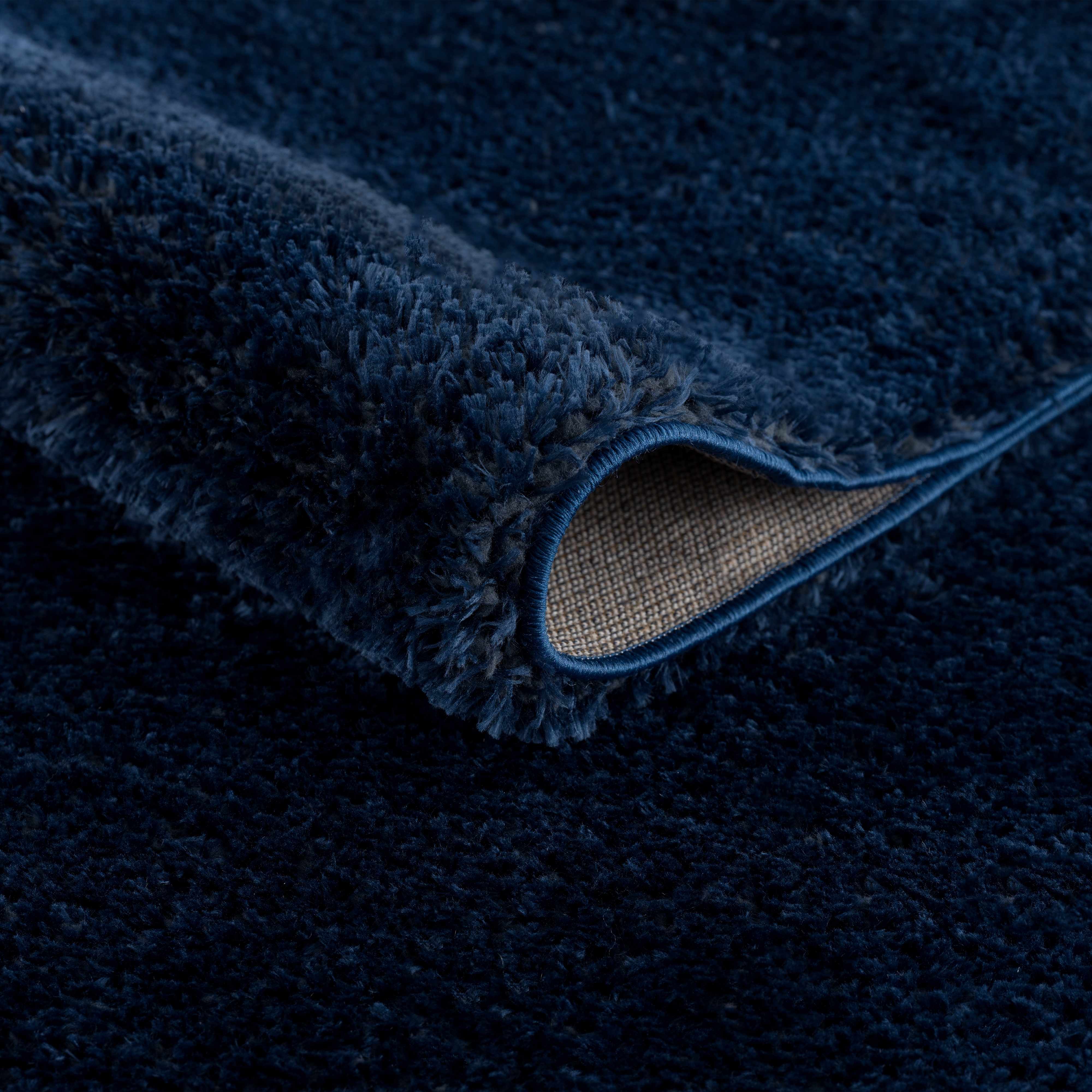 Luxurious Navy Plush Rug - Hauteloom Heavenly