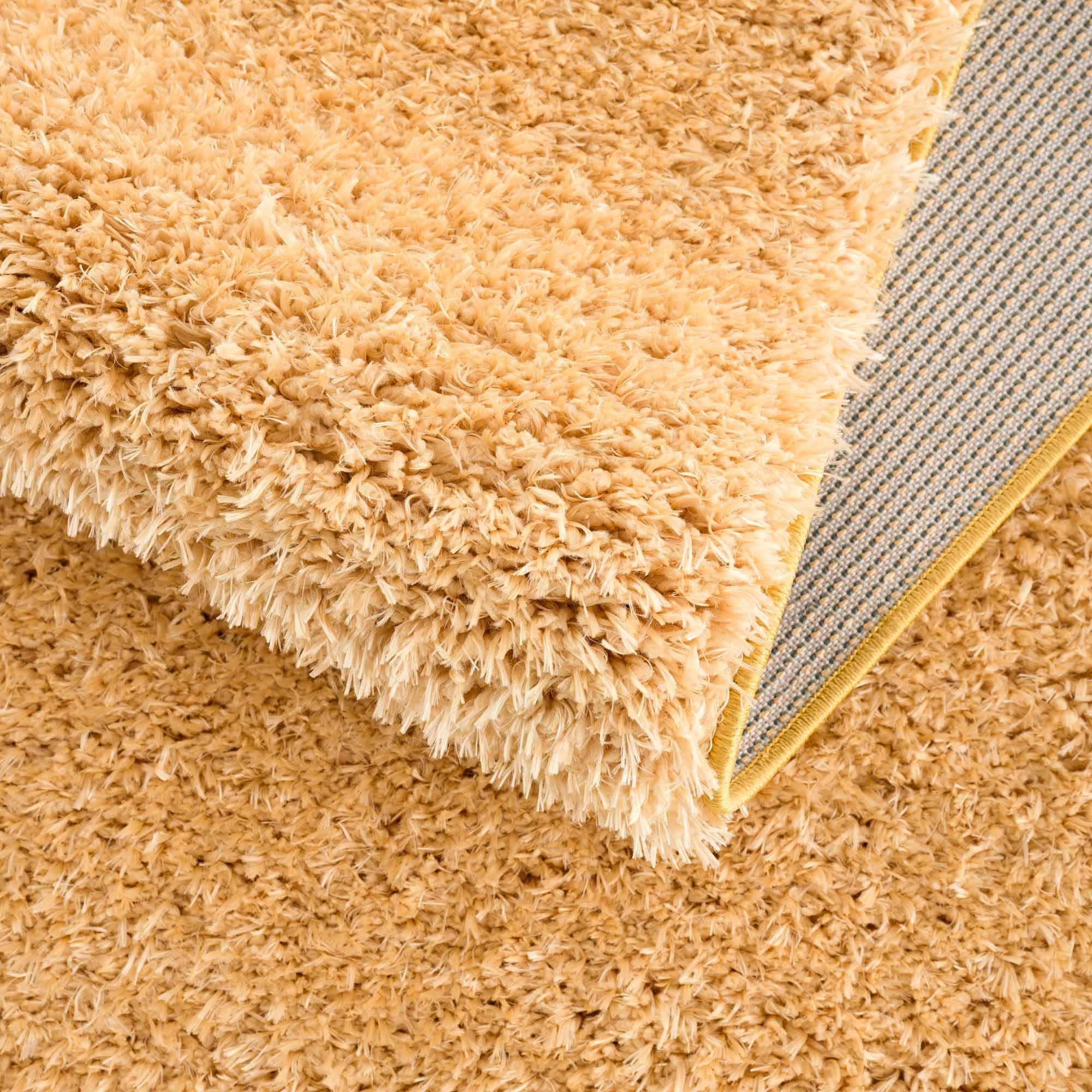 Gorgeous Gold Shag Rug - Washable Luxury from Hauteloom's Faina Collection