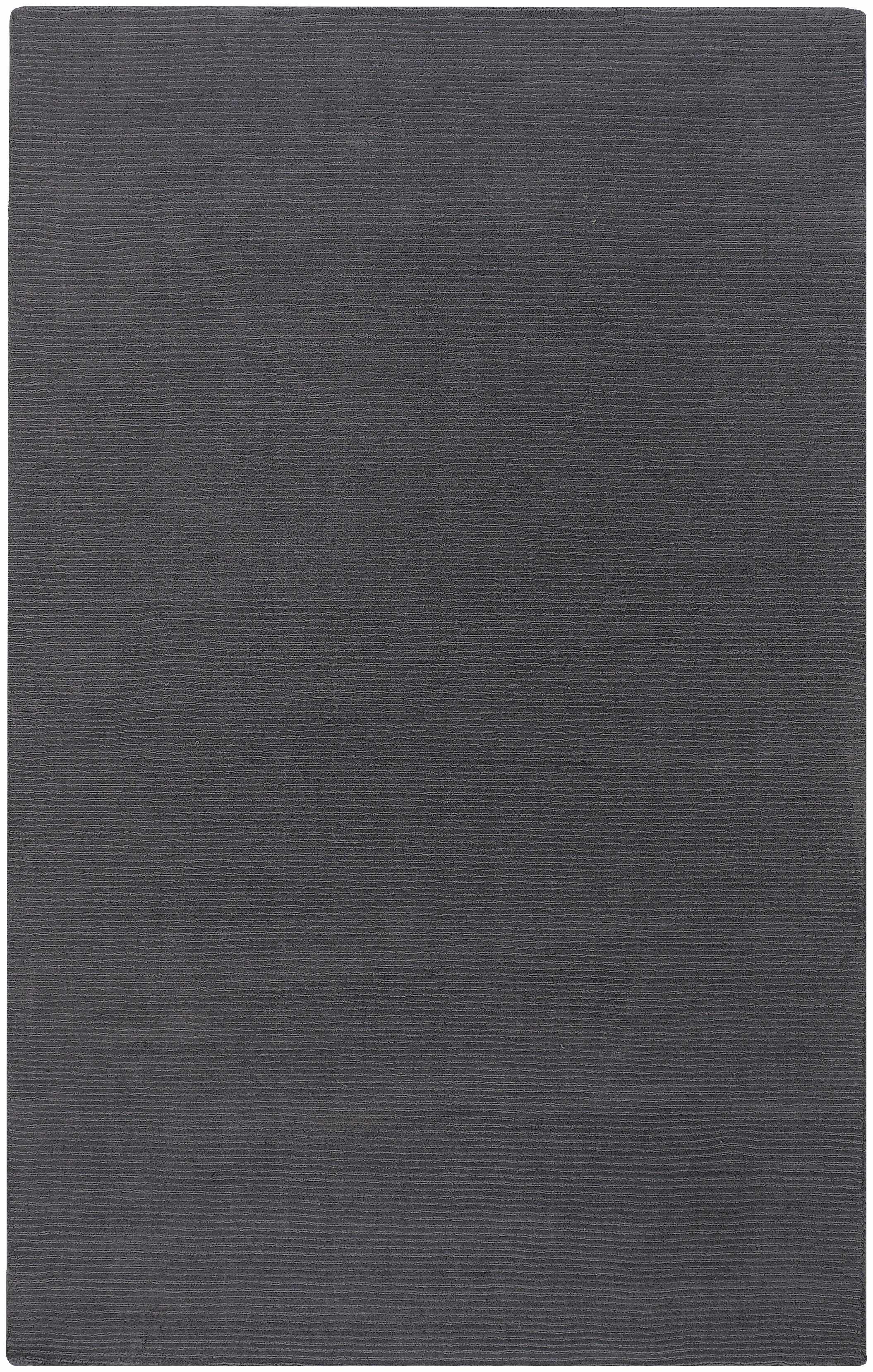 Hauteloom Brockton Solid Wool Charcoal Luxury Area Rug