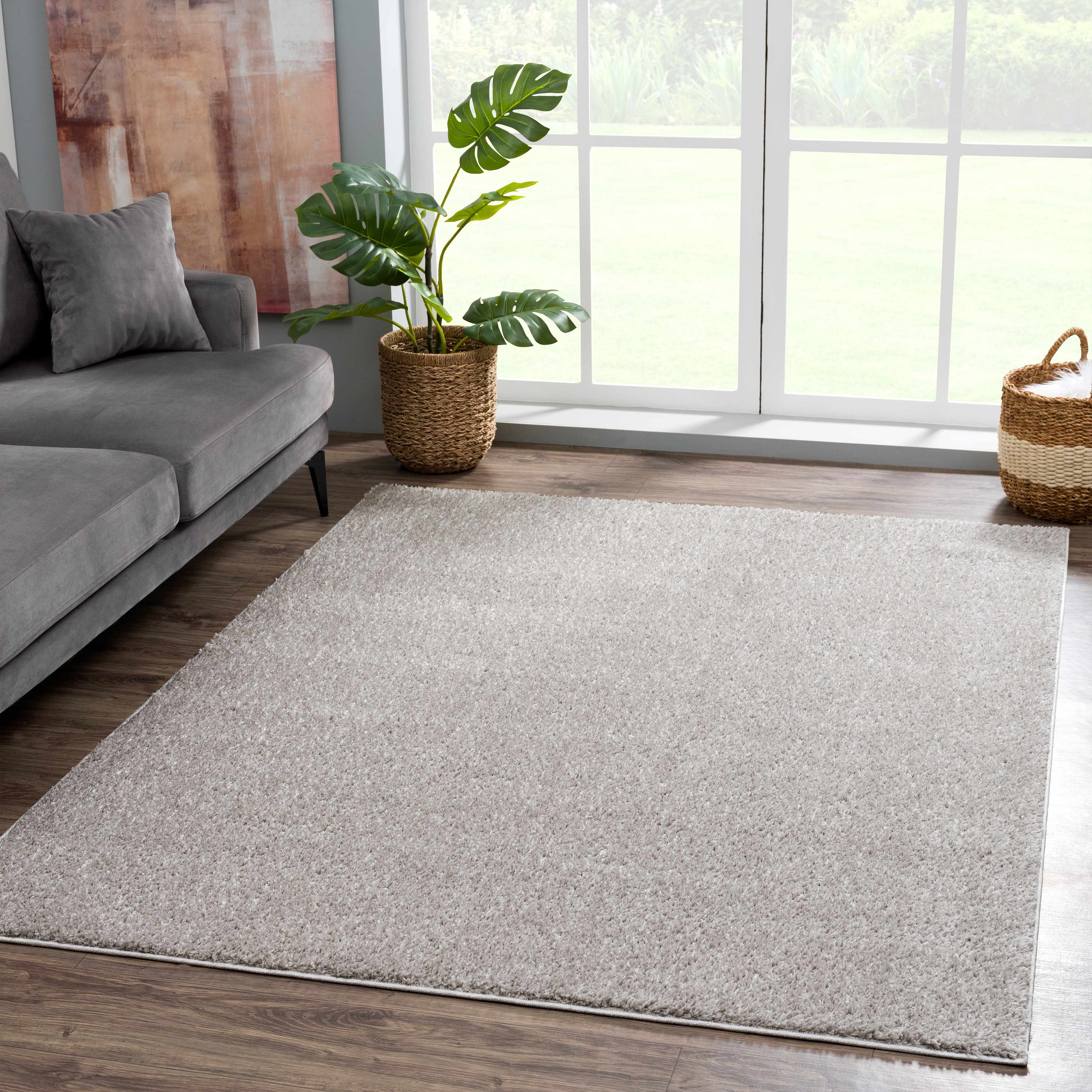 Luxurious Judy Light Gray Washable Area Rug - Transform Your Space