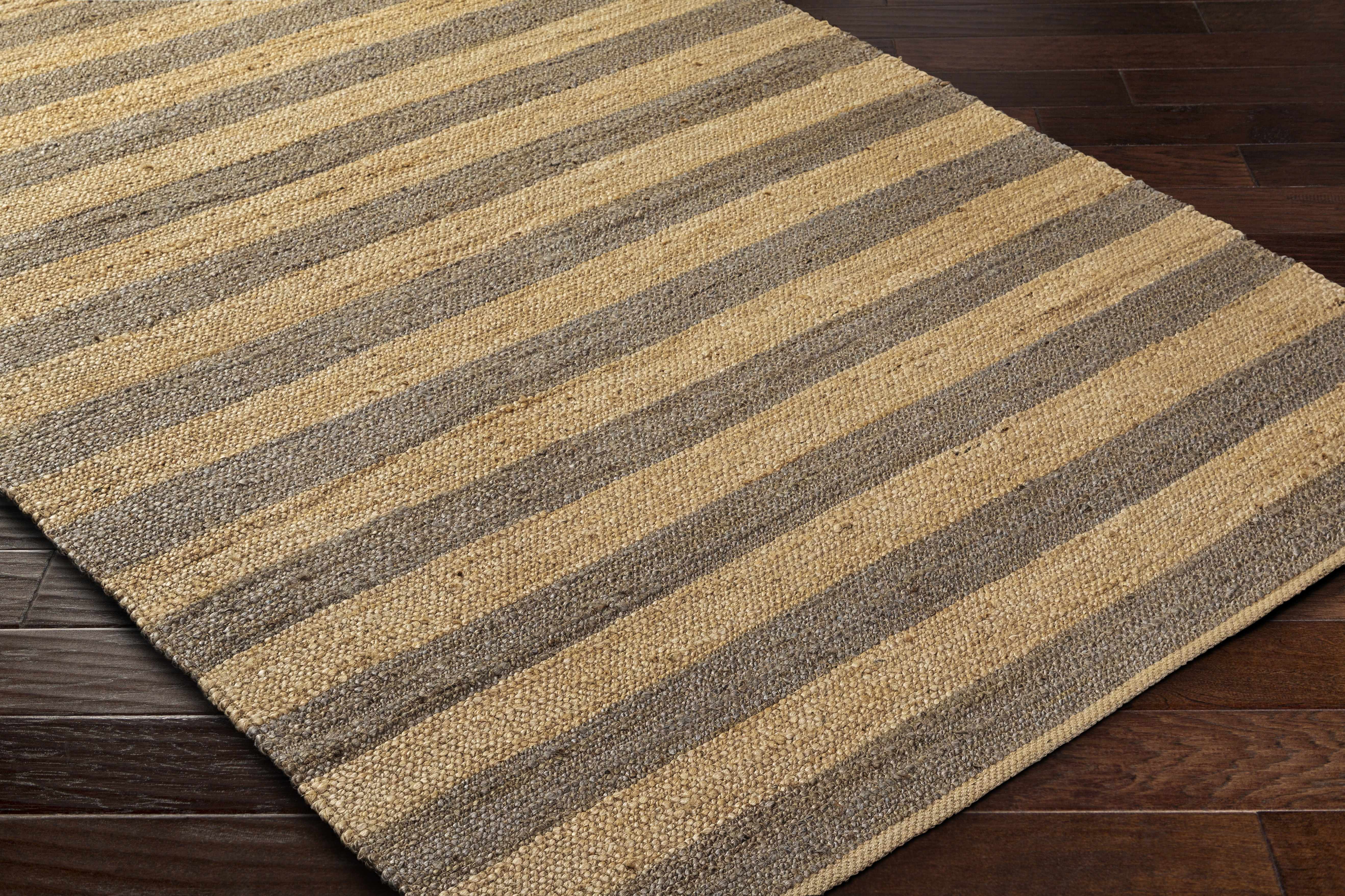 Exquisite Hauteloom Ilkay Block Stripe Jute Rug