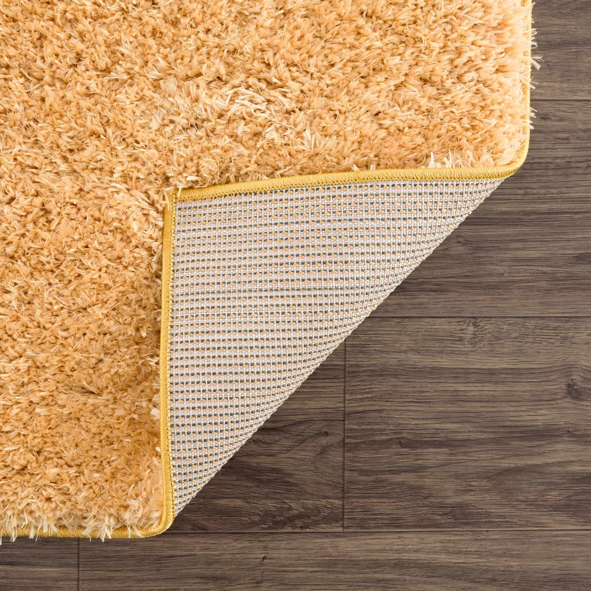Gorgeous Gold Shag Rug - Washable Luxury from Hauteloom's Faina Collection