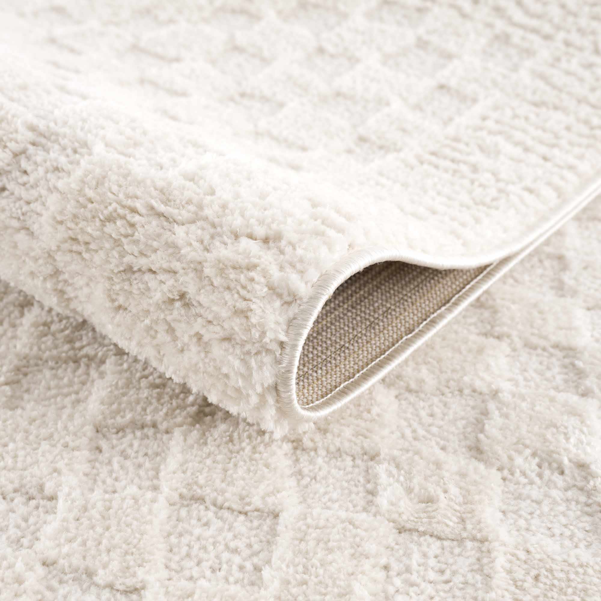 Luxurious Hauteloom Leryn Ivory Checkered Area Rug - Transform Your Space