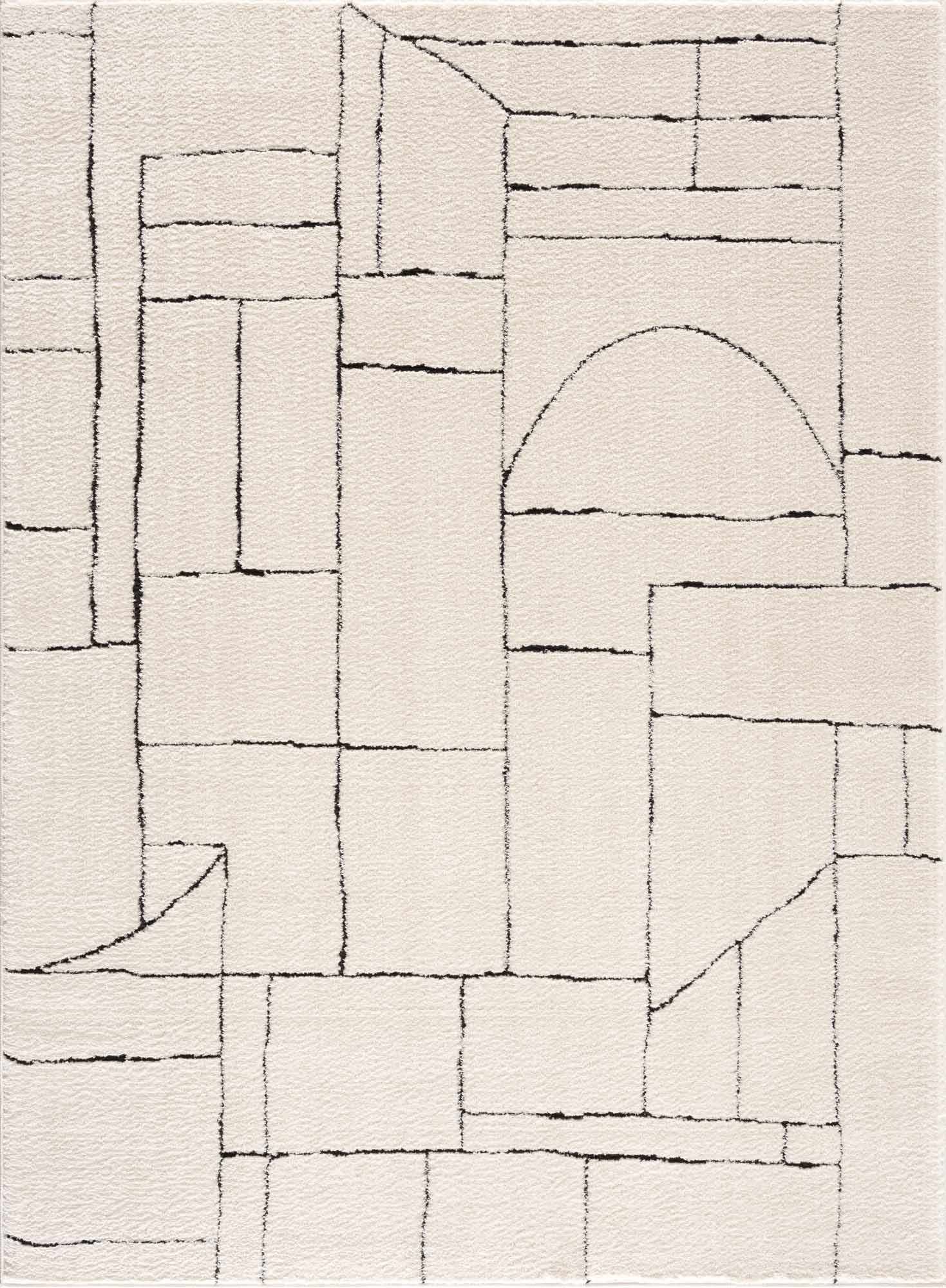 Elegant Hauteloom Keats Black & White Area Rug