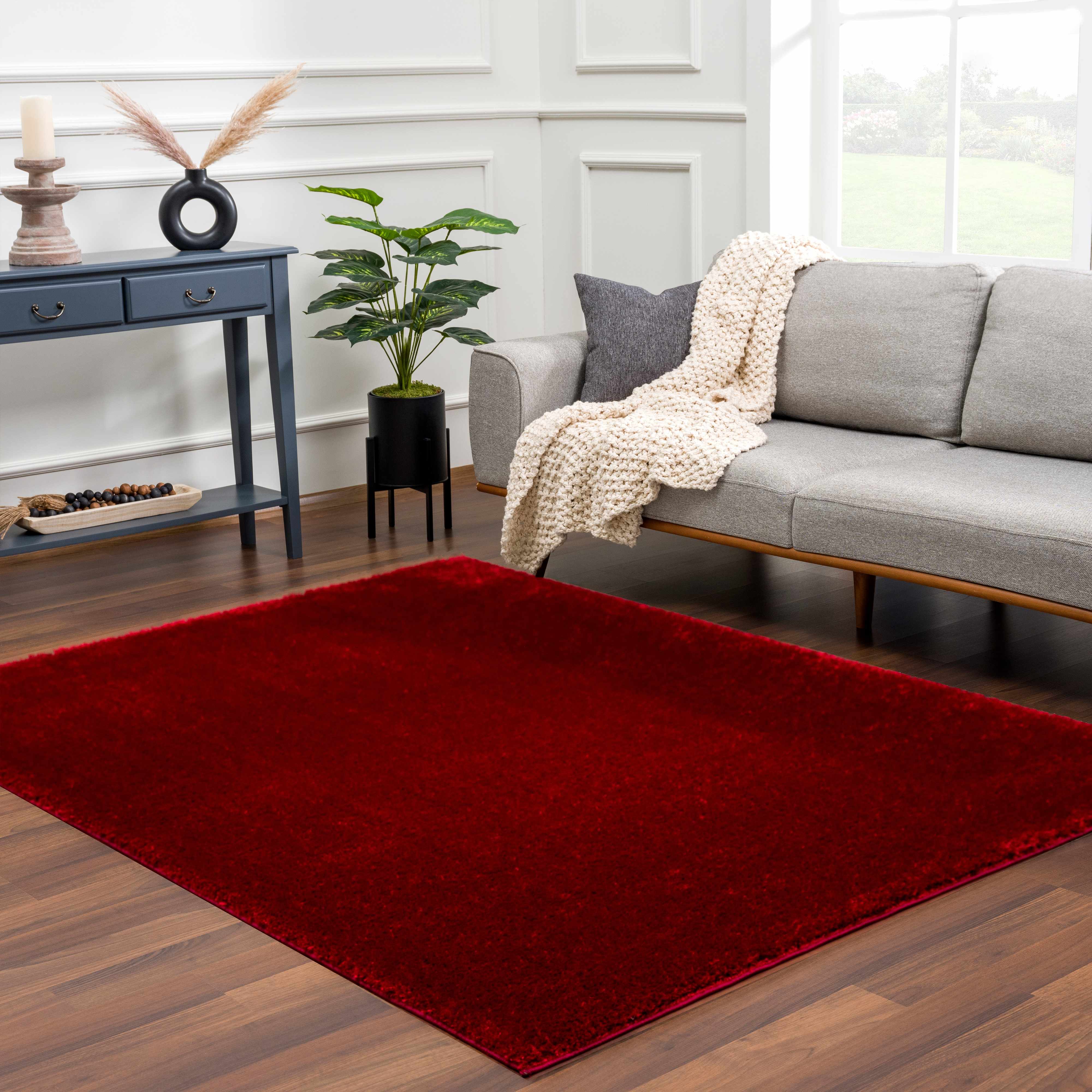 Luxurious Hauteloom Heavenly Red Plush Rug - Transform Your Space