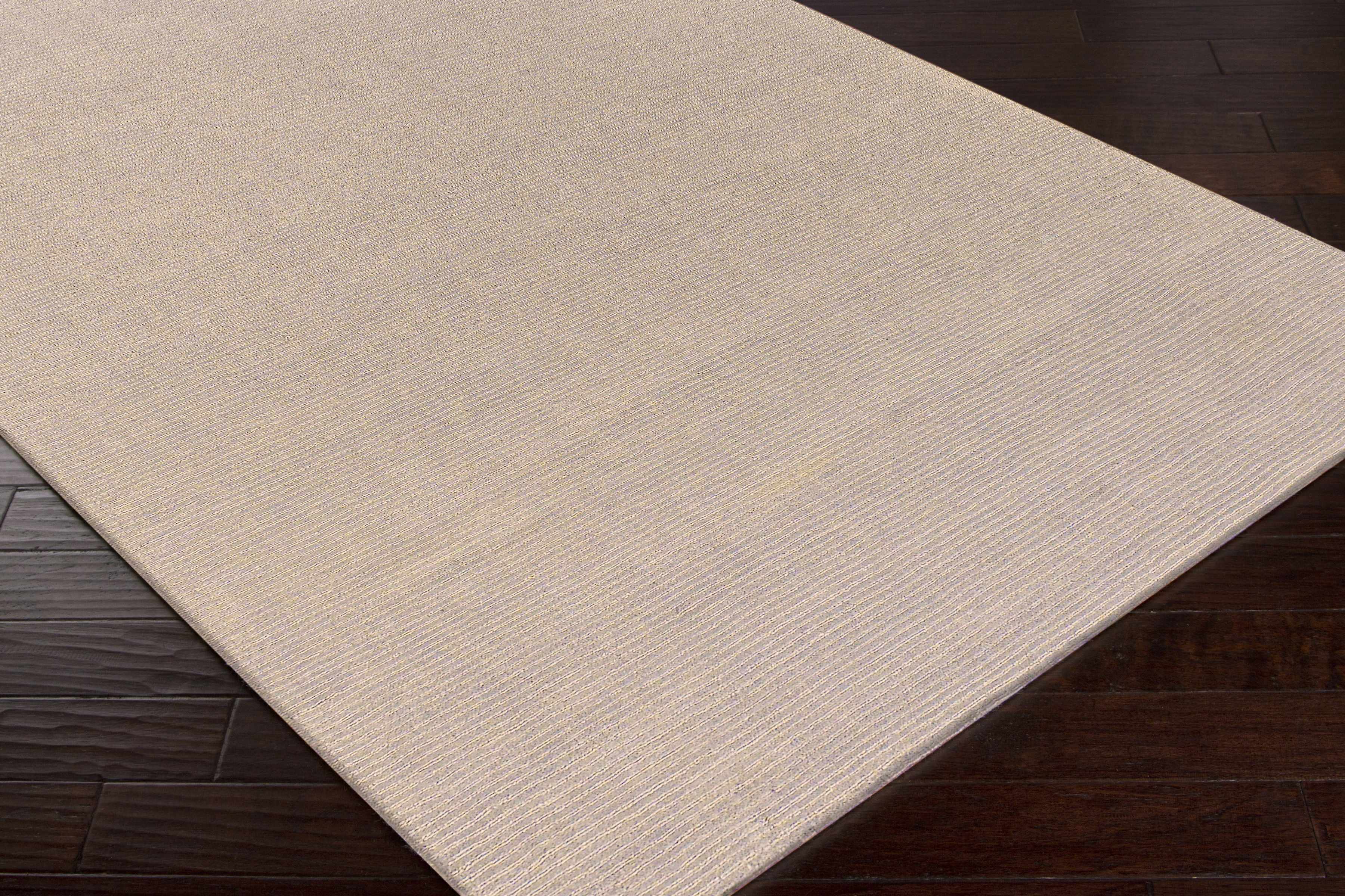 Luxurious Hauteloom Brockton Solid Tan Wool Rug