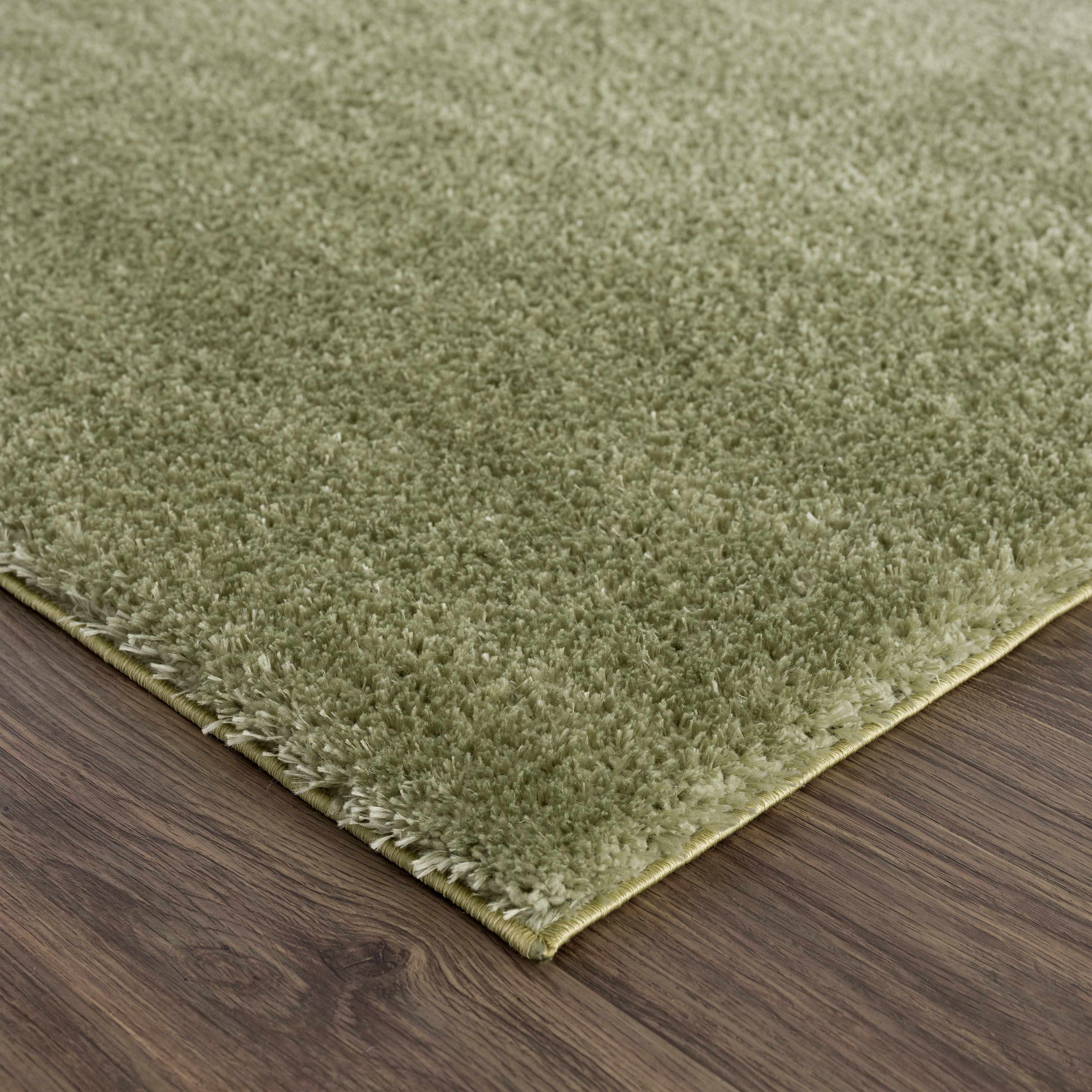Indulge in Luxury with Hauteloom Heavenly Solid Green Plush Rug