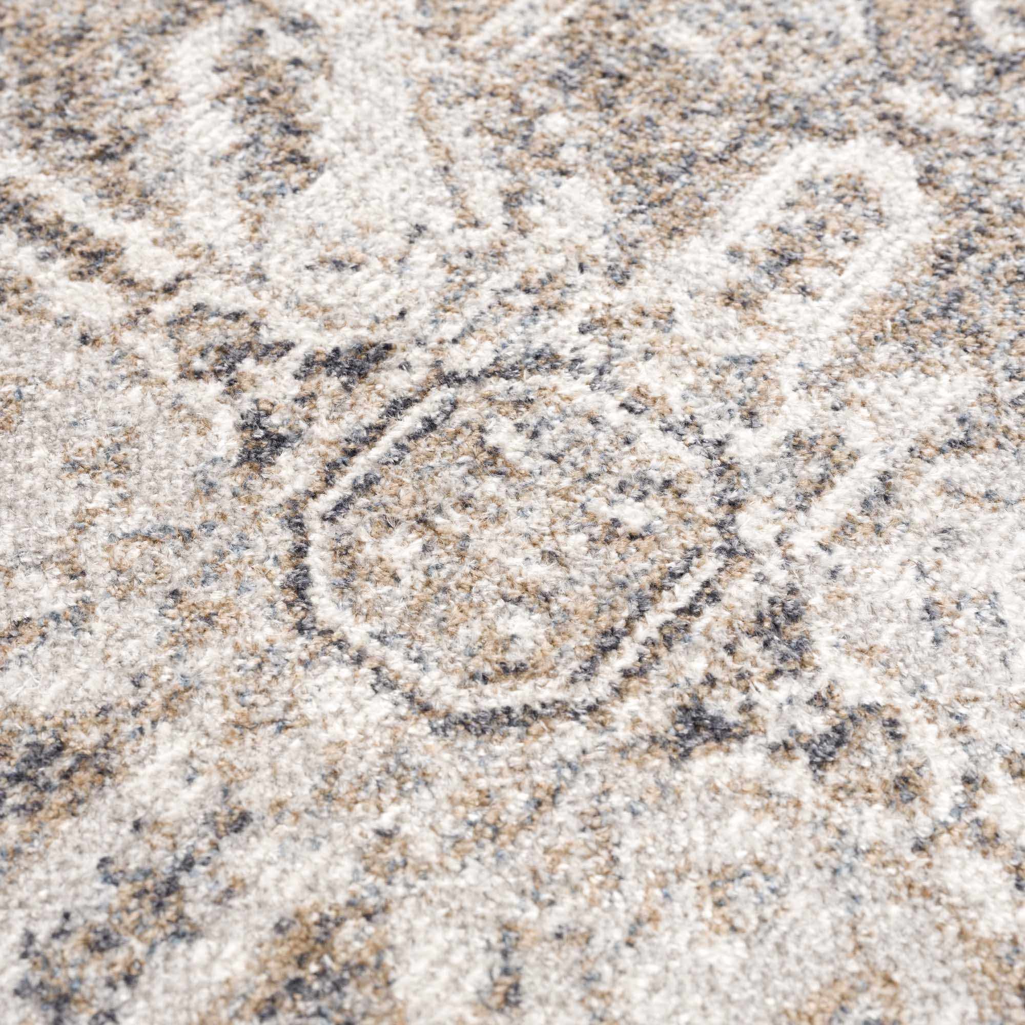 Hauteloom Hera Brown & Cream Luxury Washable Area Rug