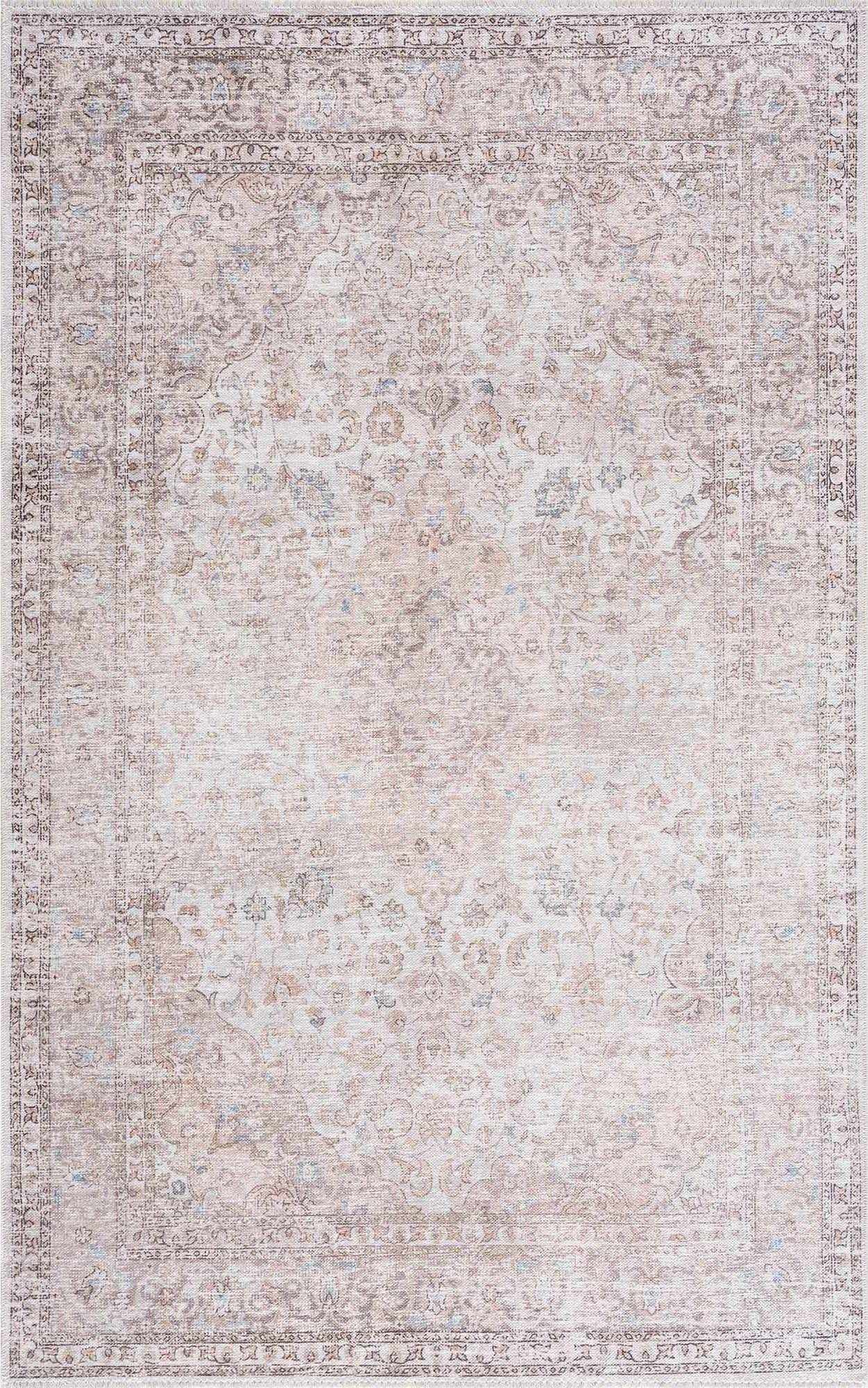 Hauteloom Cream Holi-2301 Washable Area Rug - The Perfect Choice for Your Home