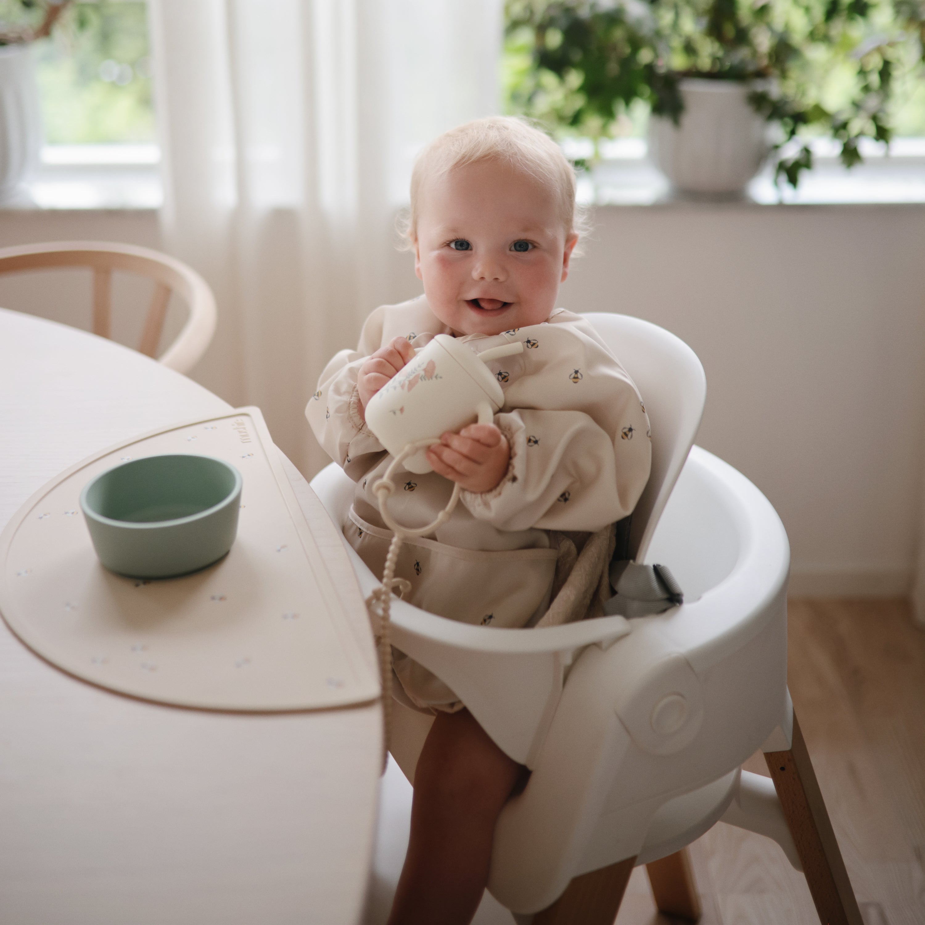 Messy Moments Made Easy: Mushie Long Sleeve Bib