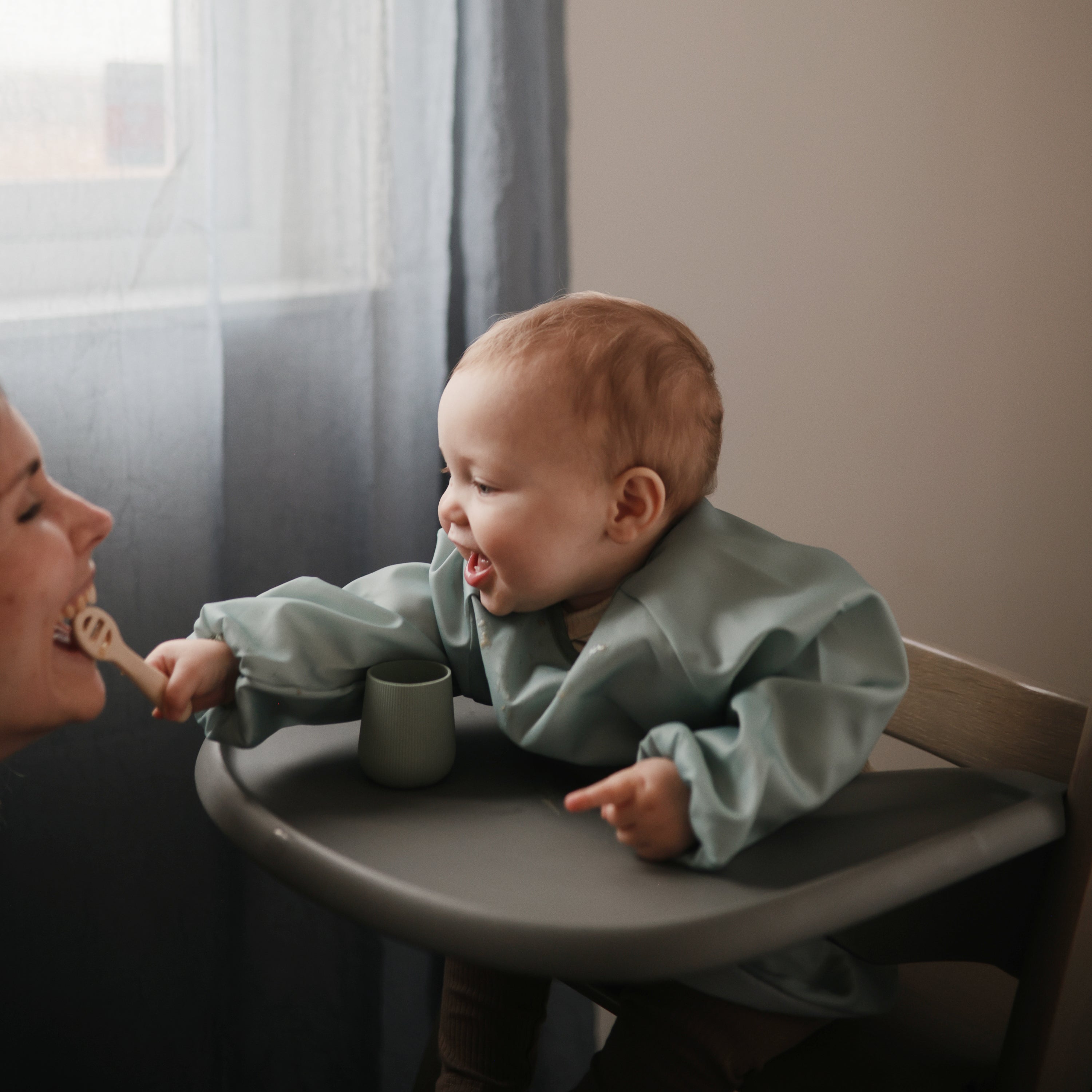 Messy Moments Made Easy: Mushie Long Sleeve Bib