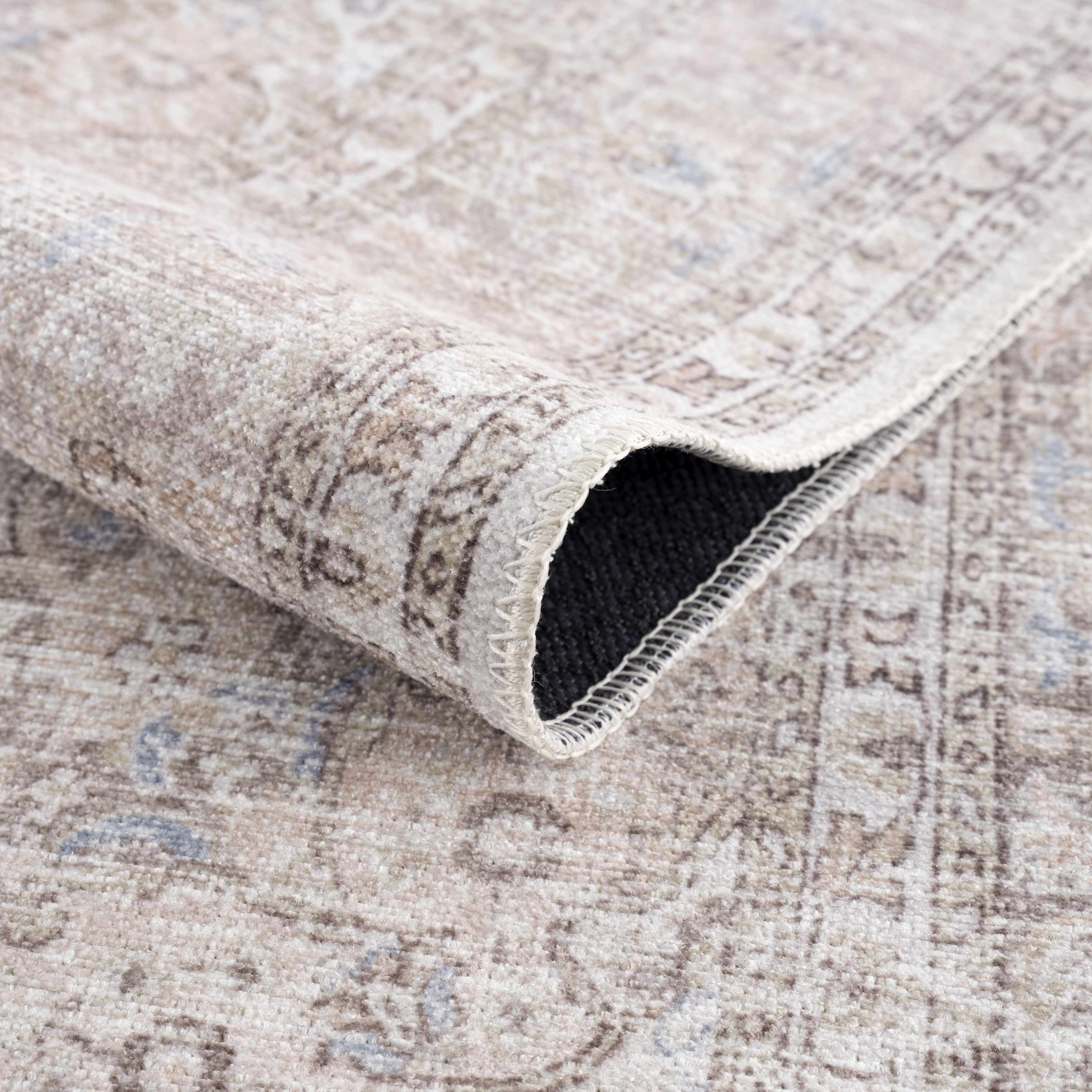 Hauteloom Cream Holi-2301 Washable Area Rug - The Perfect Choice for Your Home