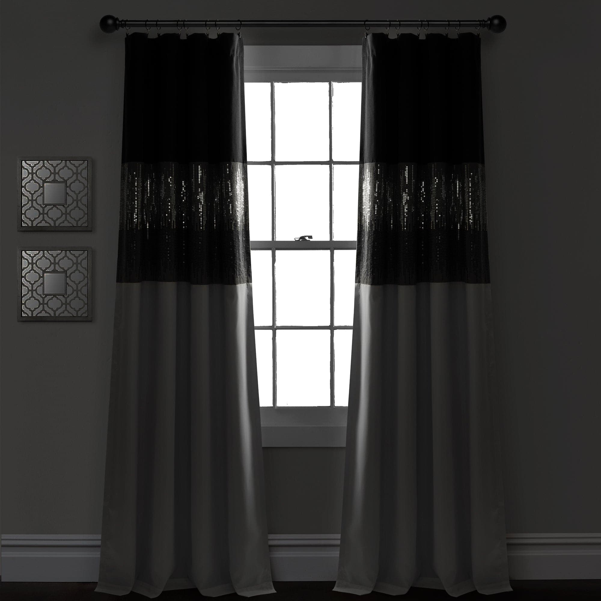 LushDecor Shimmering Night Sky 100% Blackout Window Curtain Panel - Transform Your Room!