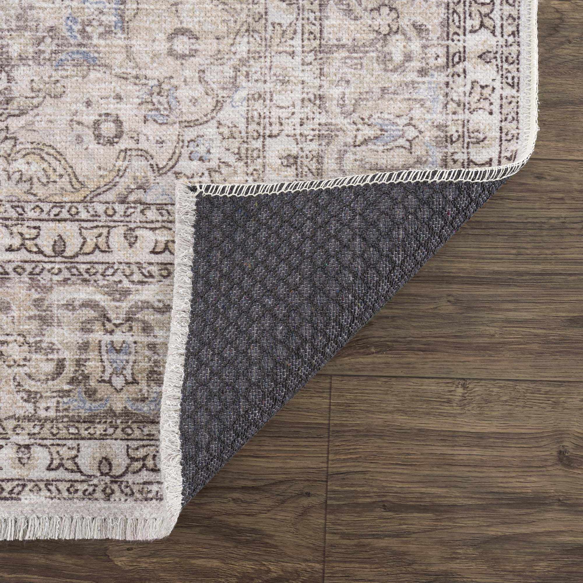 Hauteloom Cream Holi-2301 Washable Area Rug - The Perfect Choice for Your Home