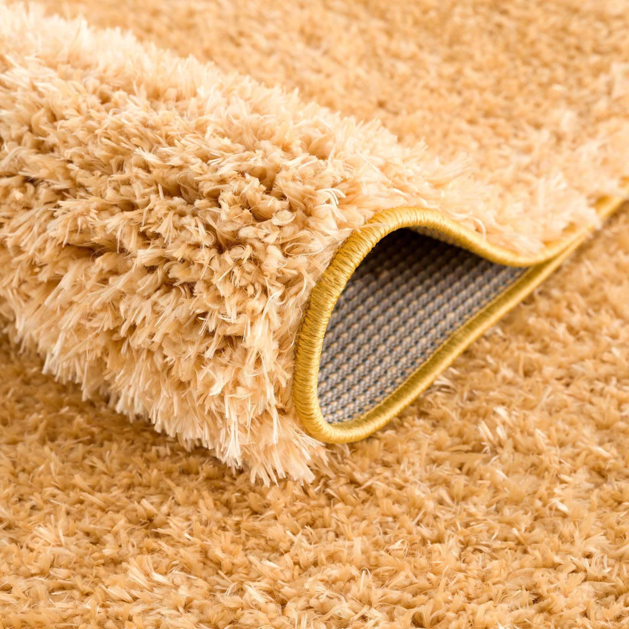 Gorgeous Gold Shag Rug - Washable Luxury from Hauteloom's Faina Collection