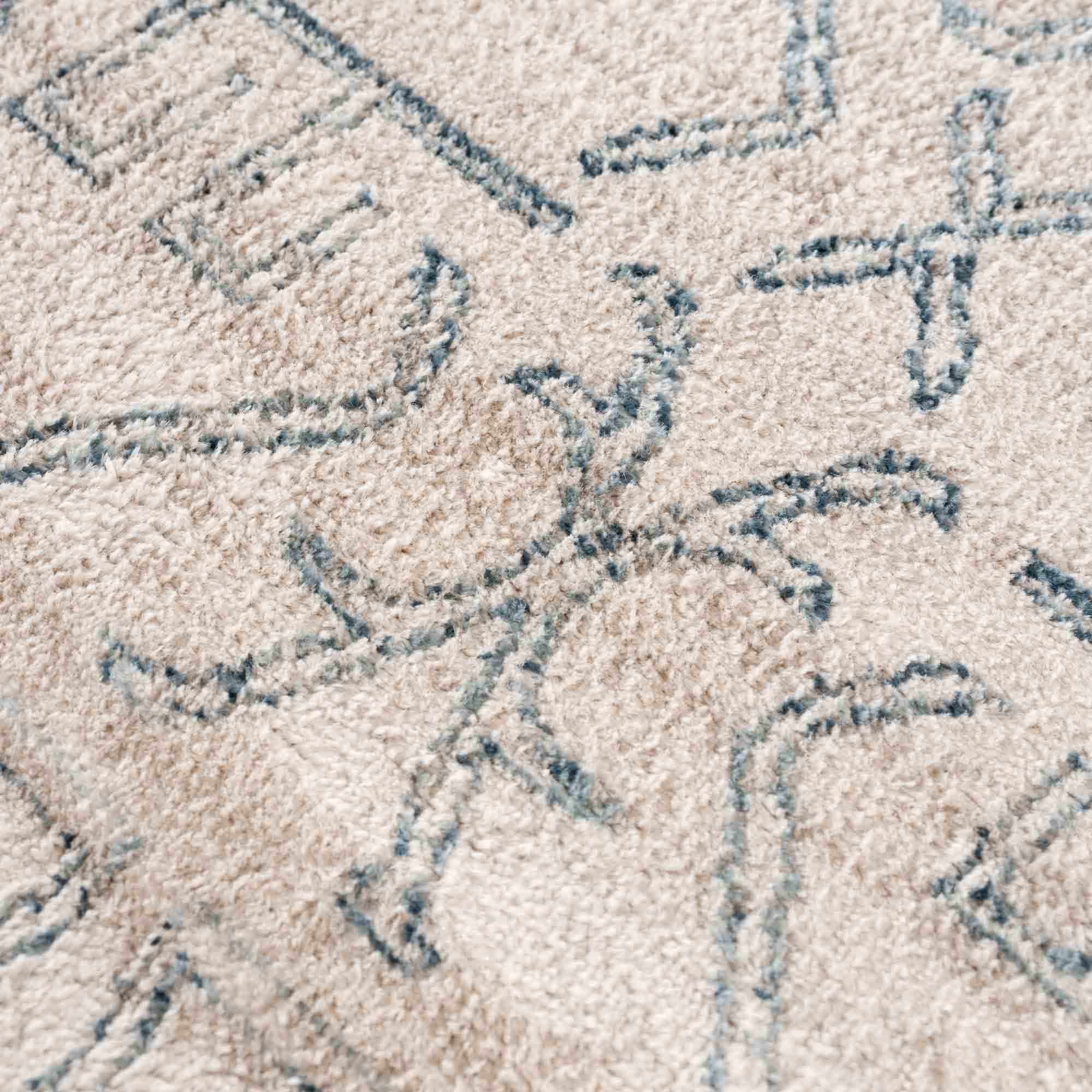 Indulge in Style with Hauteloom Divya Cream & Silver Blue Area Rug