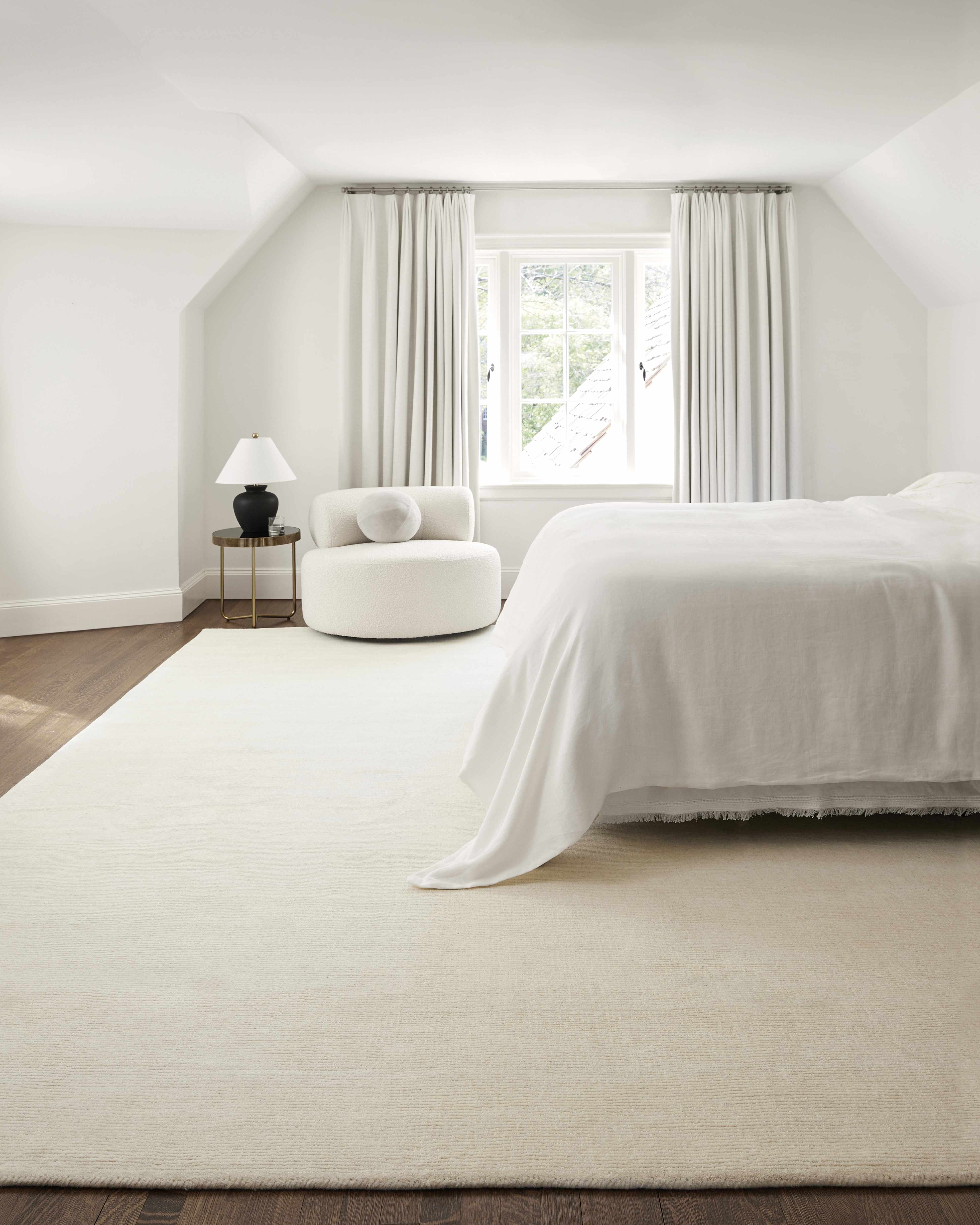 Luxurious Hauteloom Brockton Light Beige Wool Area Rug