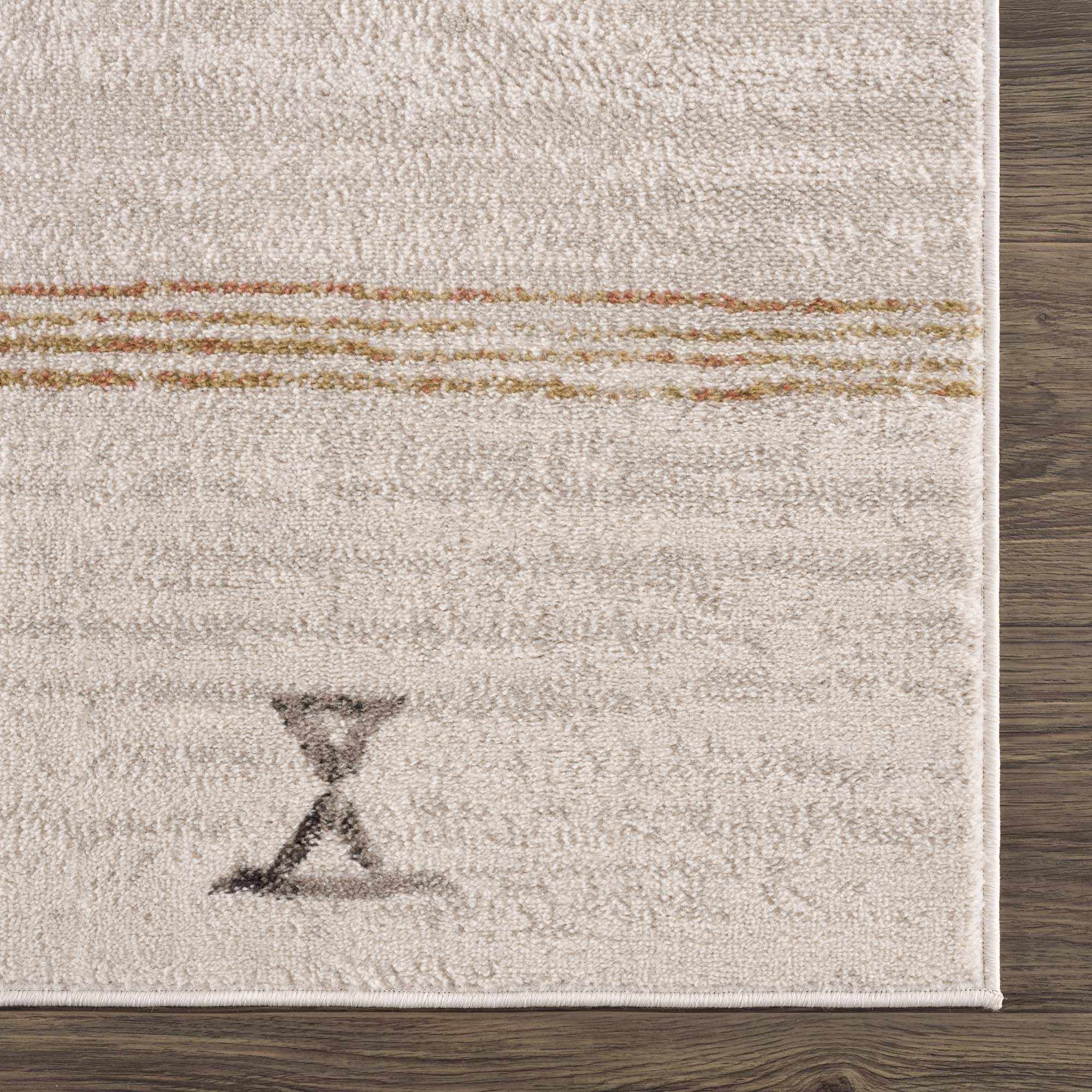 Elegant Hauteloom Deja Cream & Gold Area Rug