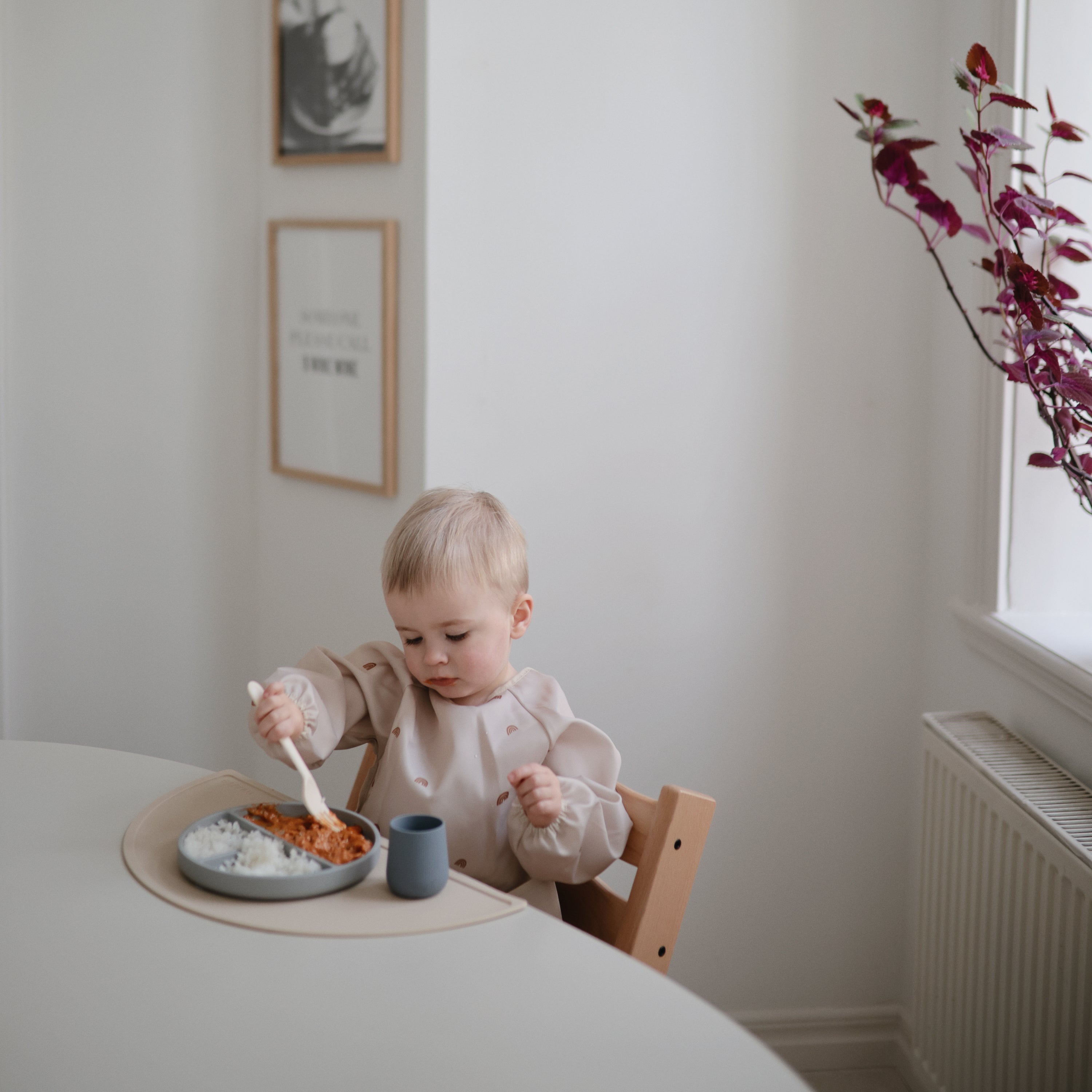 Messy Moments Made Easy: Mushie Long Sleeve Bib