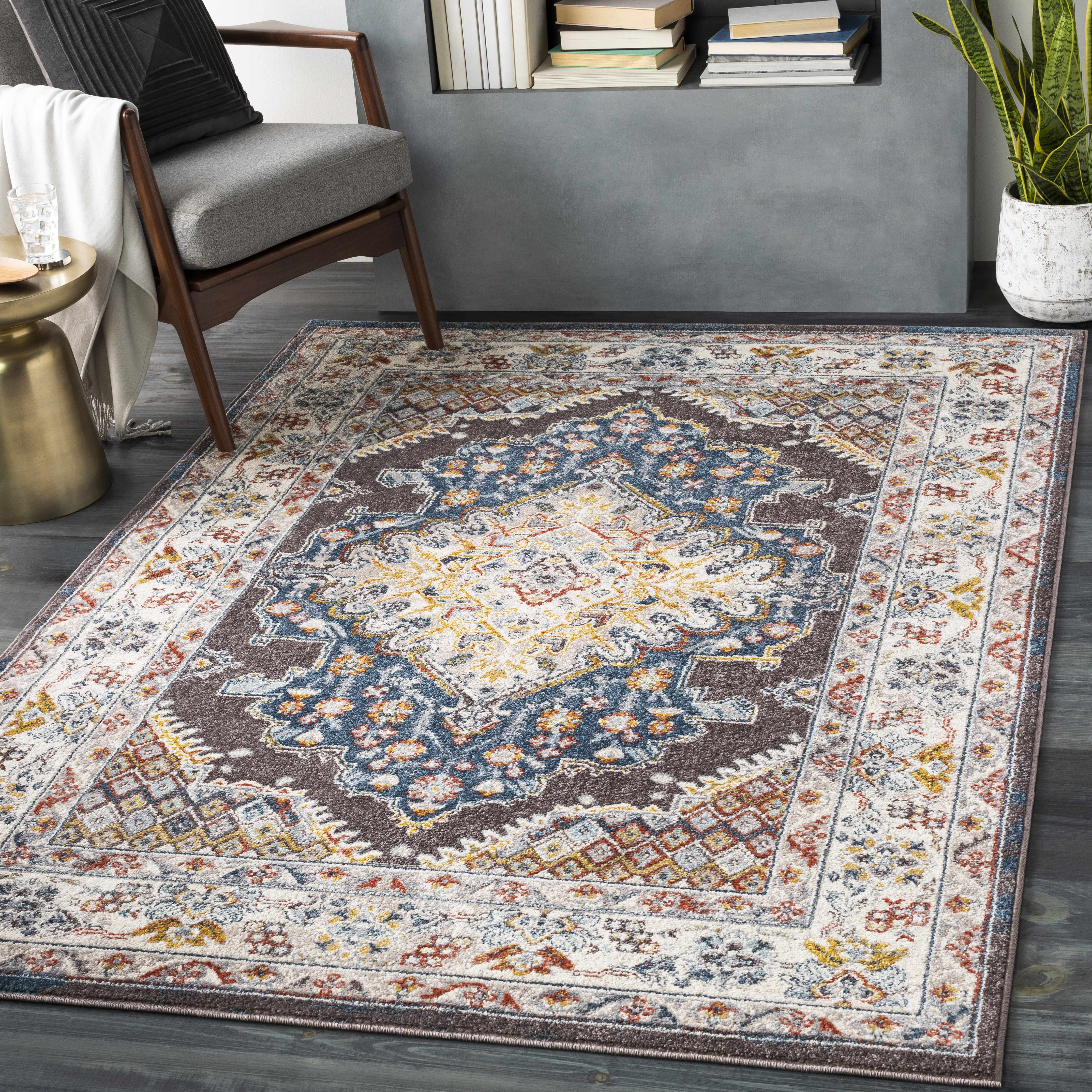 Gorgeous Hauteloom Haymond Brown Medallion Area Rug