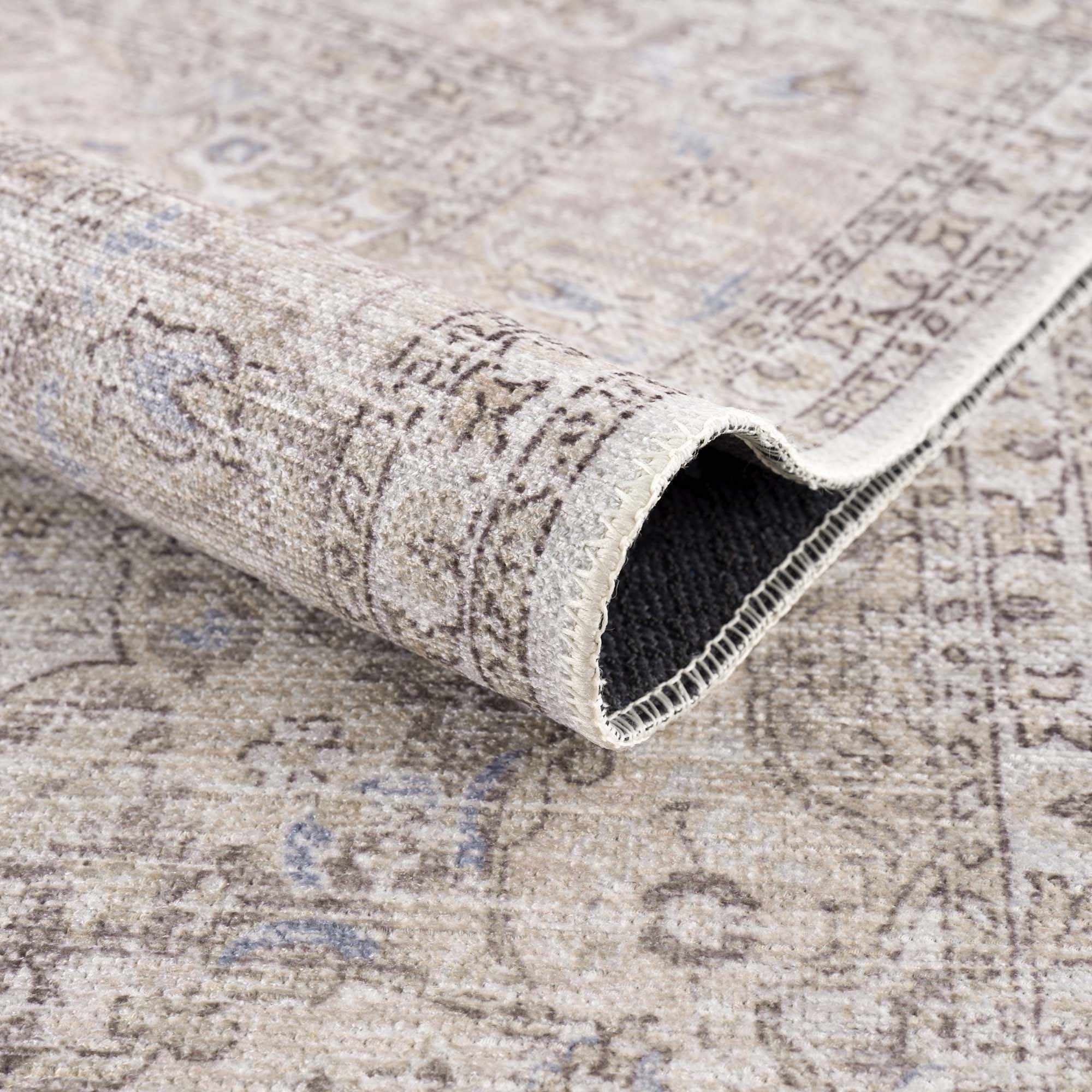 Hauteloom Cream Holi-2301 Washable Area Rug - The Perfect Choice for Your Home