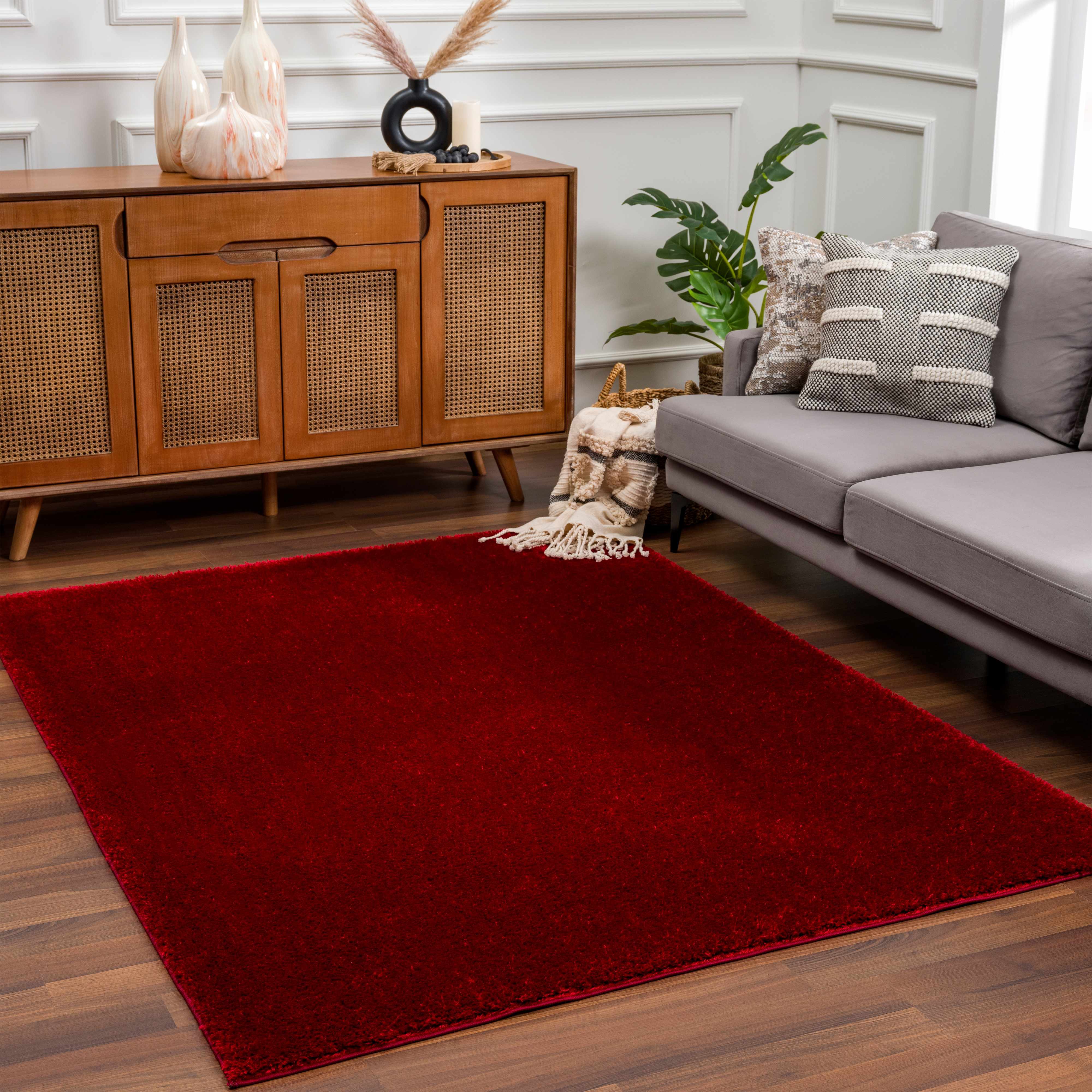 Luxurious Hauteloom Heavenly Red Plush Rug - Transform Your Space