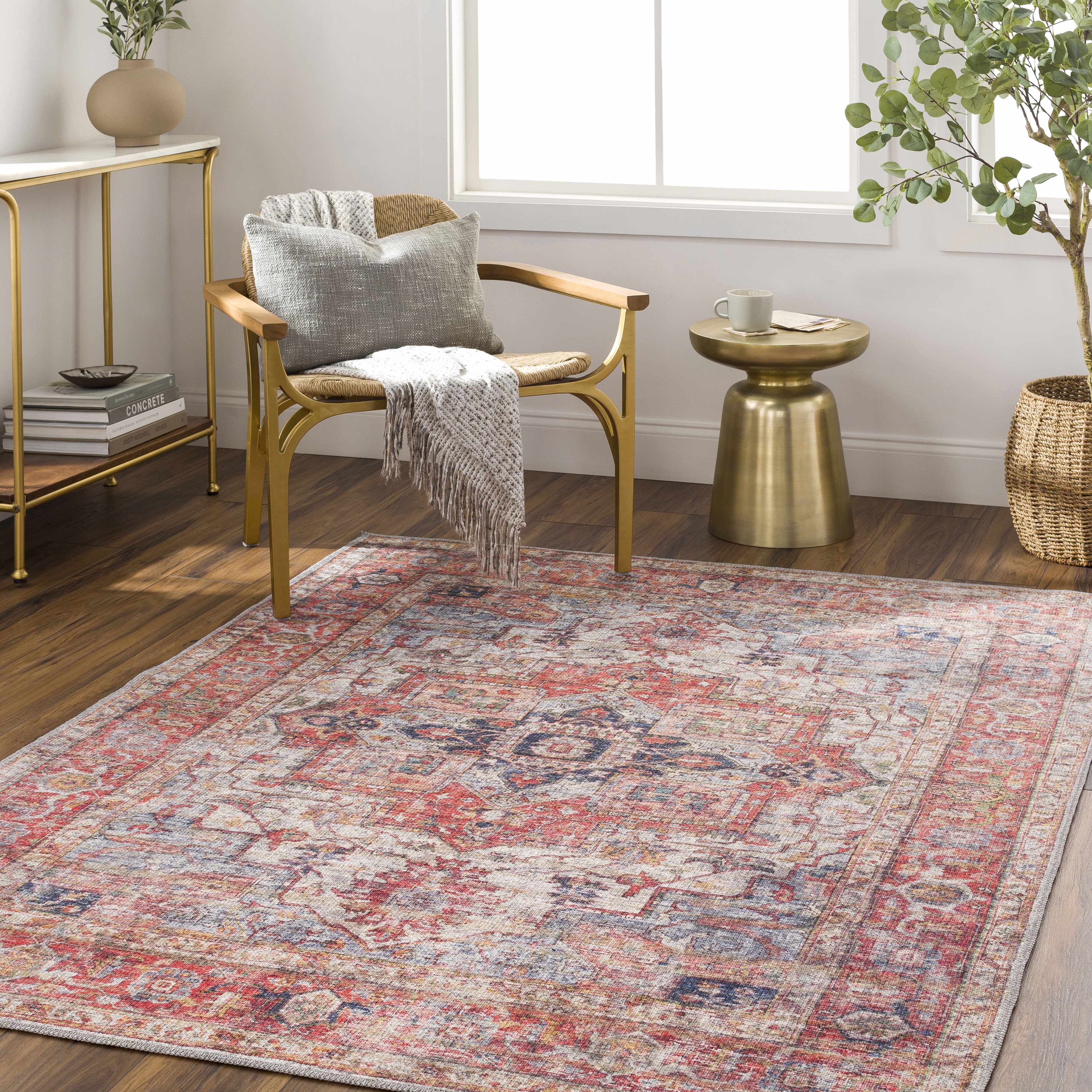 Hauteloom Lapase Washable Printed Jute Rug - A Stylish and Practical Home Essential