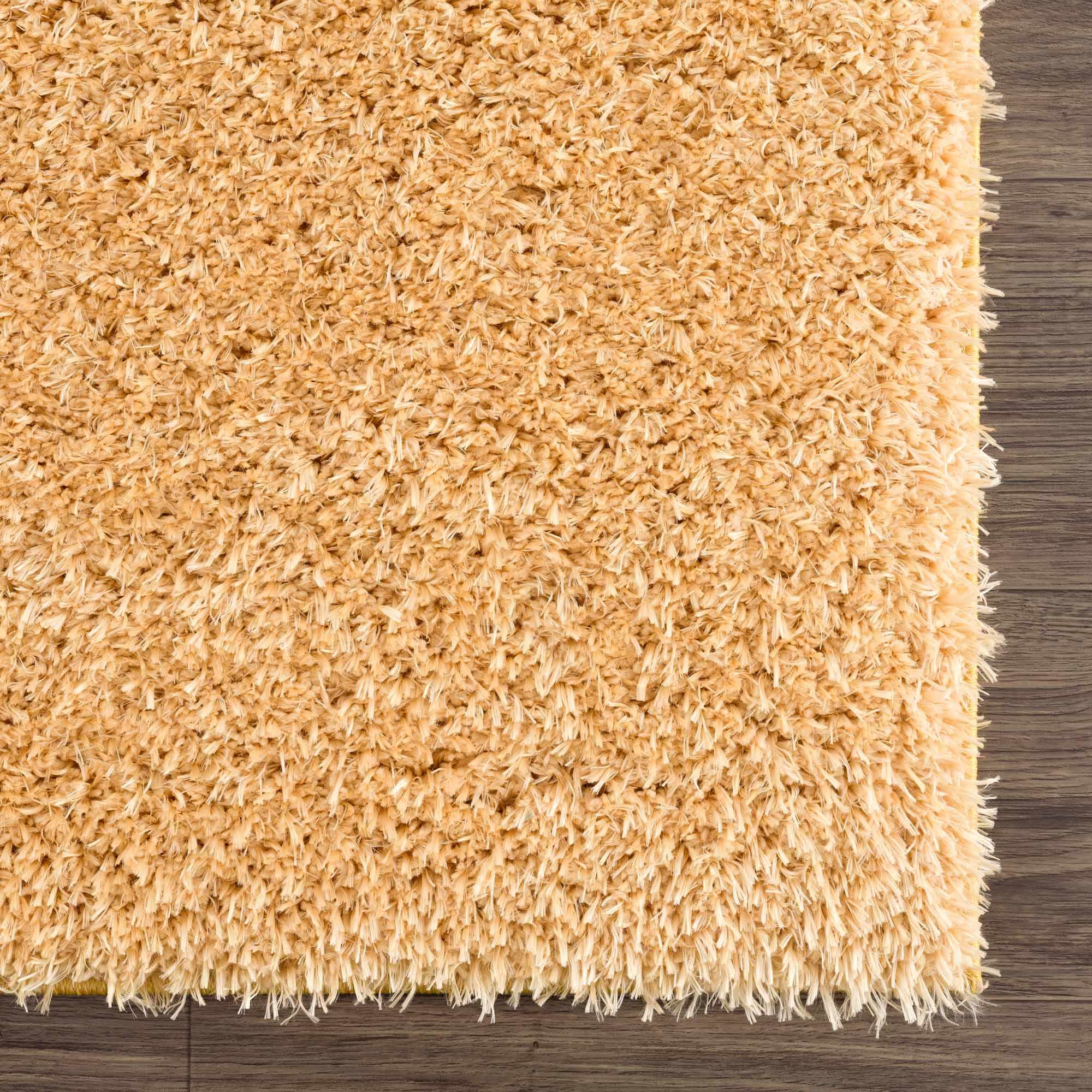 Gorgeous Gold Shag Rug - Washable Luxury from Hauteloom's Faina Collection